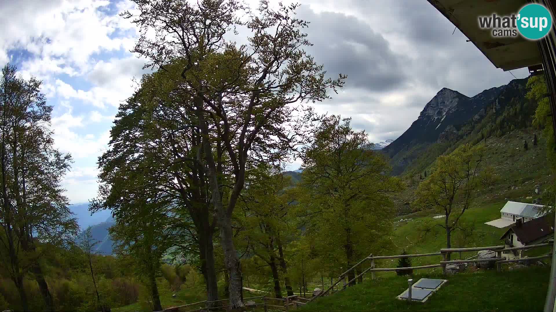 Planina Razor Mountain Hut live cam (1315) | view to Tolminski Migovec