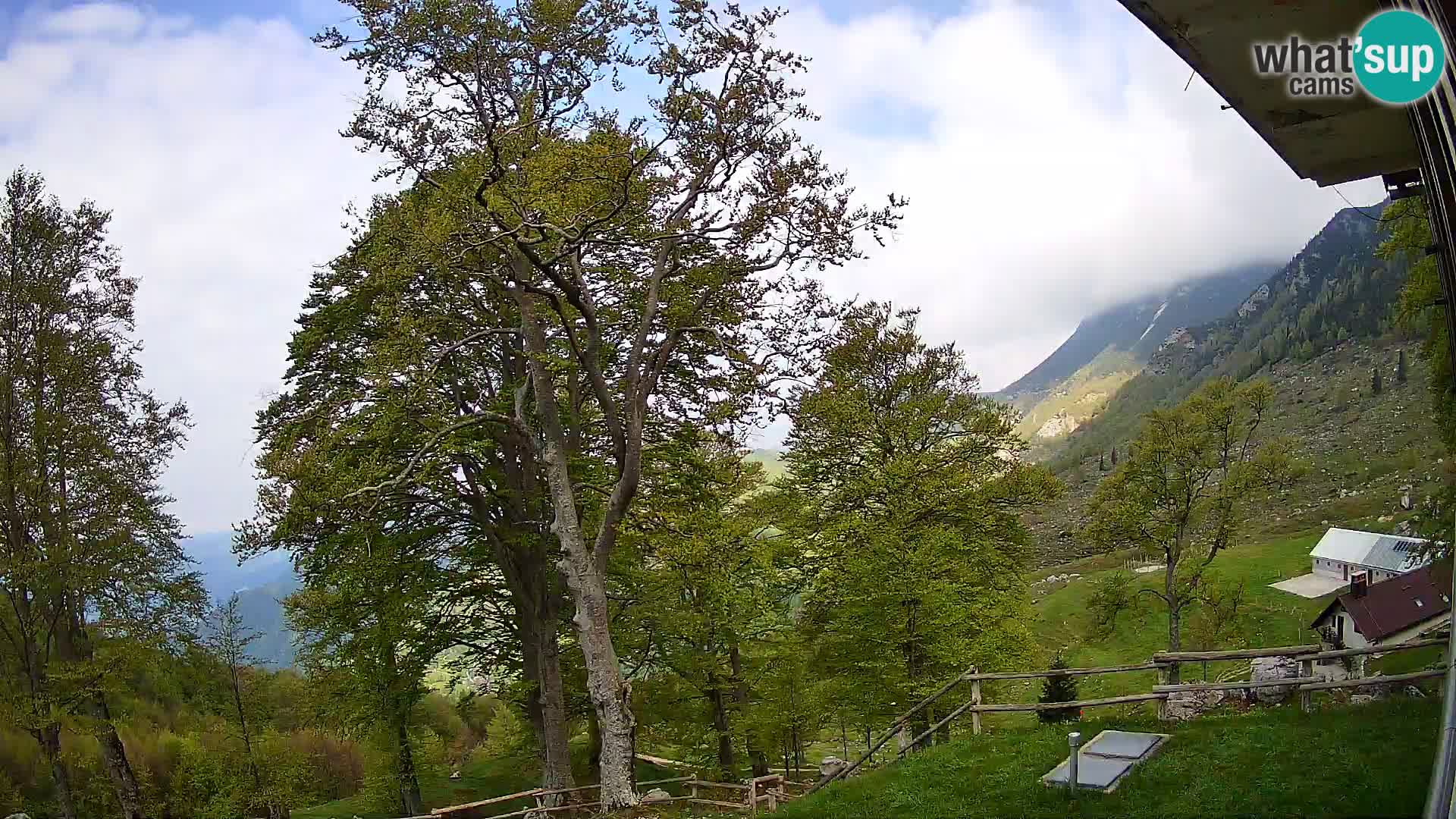 Koča na Planini Razor spletna kamera (1315) | Pogled na Tolminski Migovec
