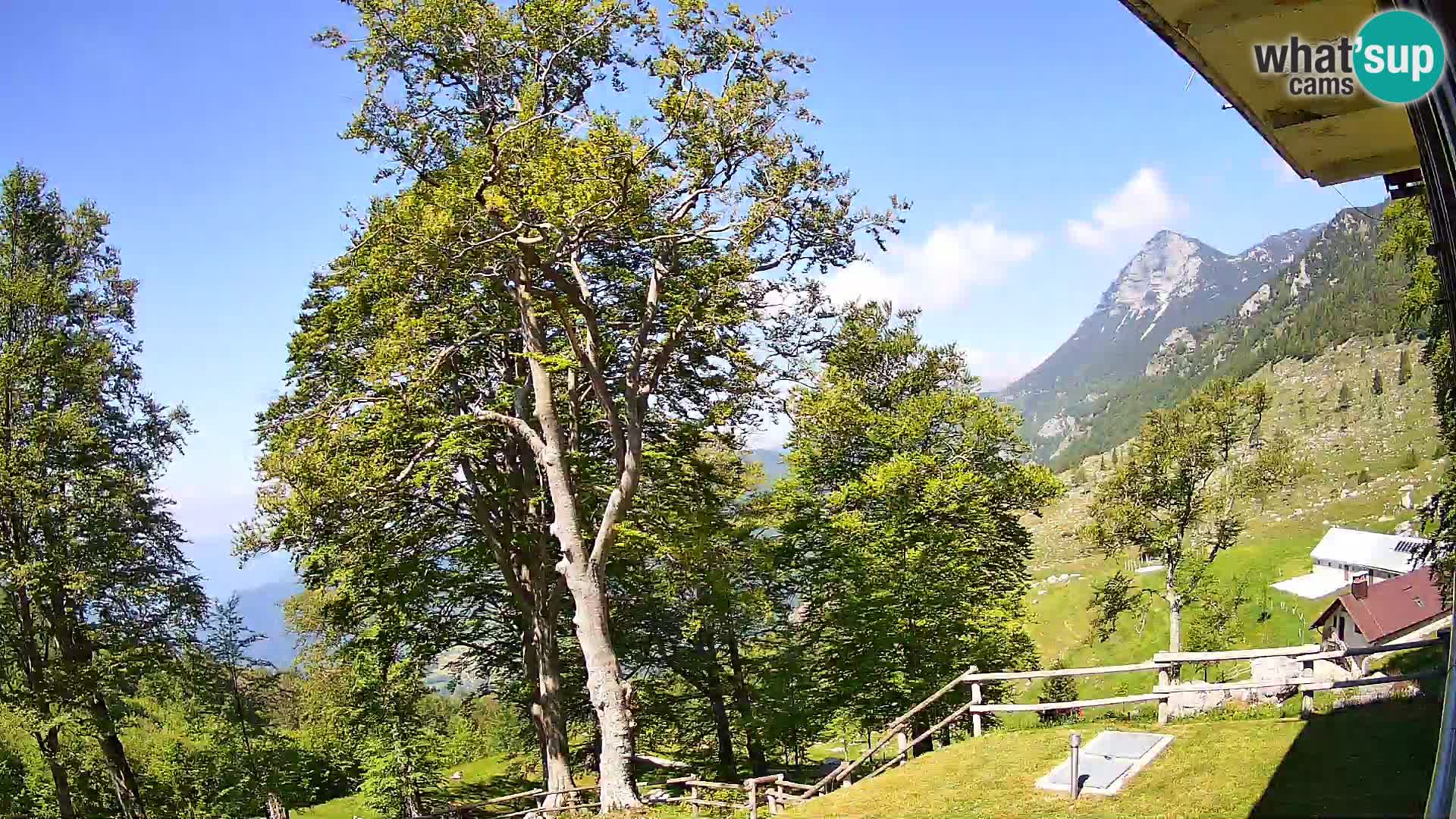 Planina Razor Mountain Hut live cam (1315) | view to Tolminski Migovec
