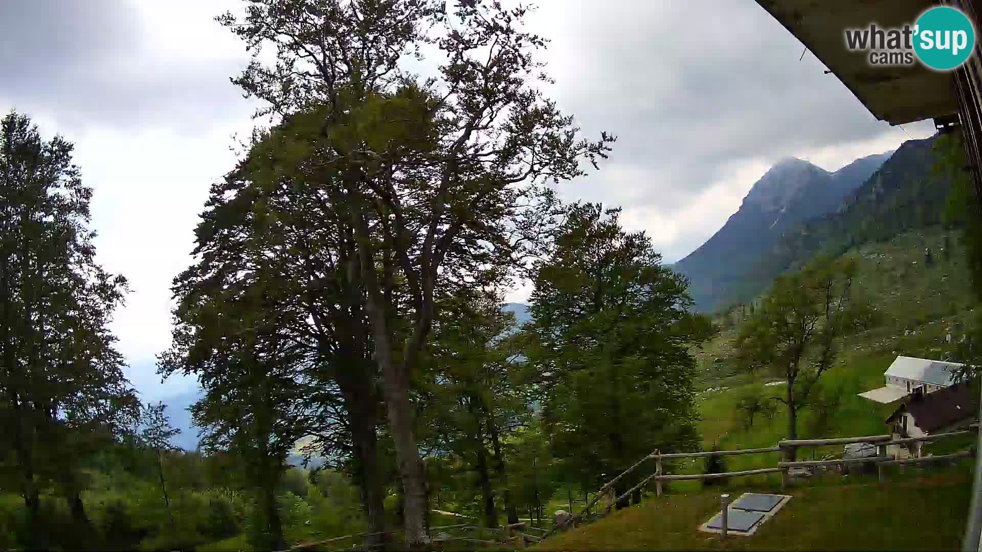 Planina Razor Mountain Hut live cam (1315) | view to Tolminski Migovec
