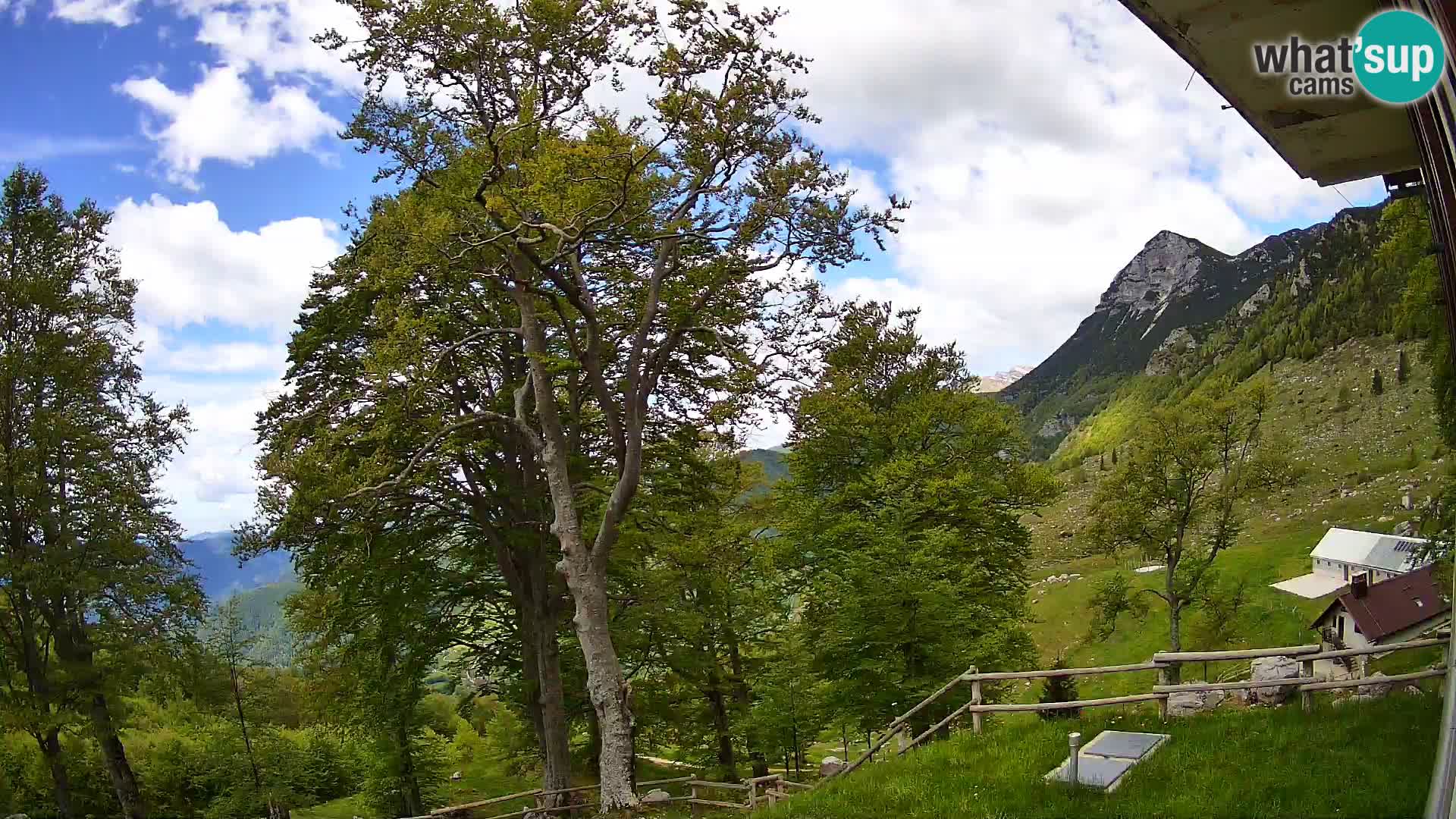 Refuge de la montagne Planina Razor caméra en direct (1315) | vue sur Tolminski Migovec