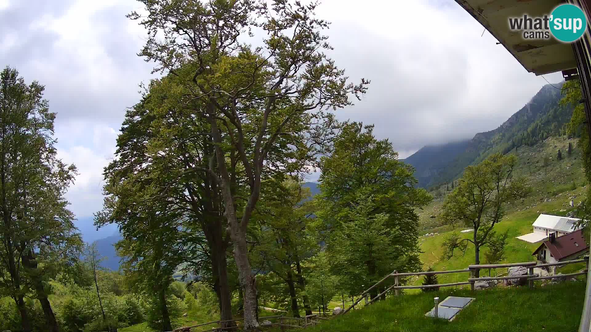 Planina Razor Mountain Hut live cam (1315) | view to Tolminski Migovec