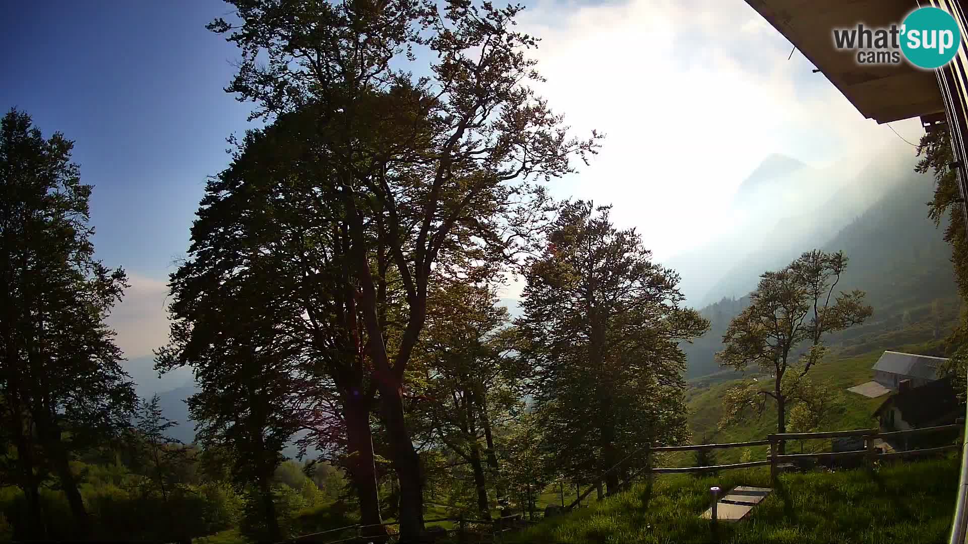 Refuge de la montagne Planina Razor caméra en direct (1315) | vue sur Tolminski Migovec