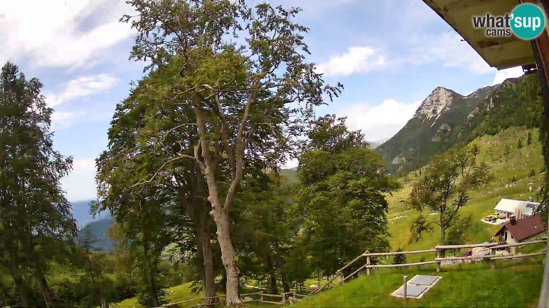 Planina Razor Mountain Hut live cam (1315) | view to Tolminski Migovec