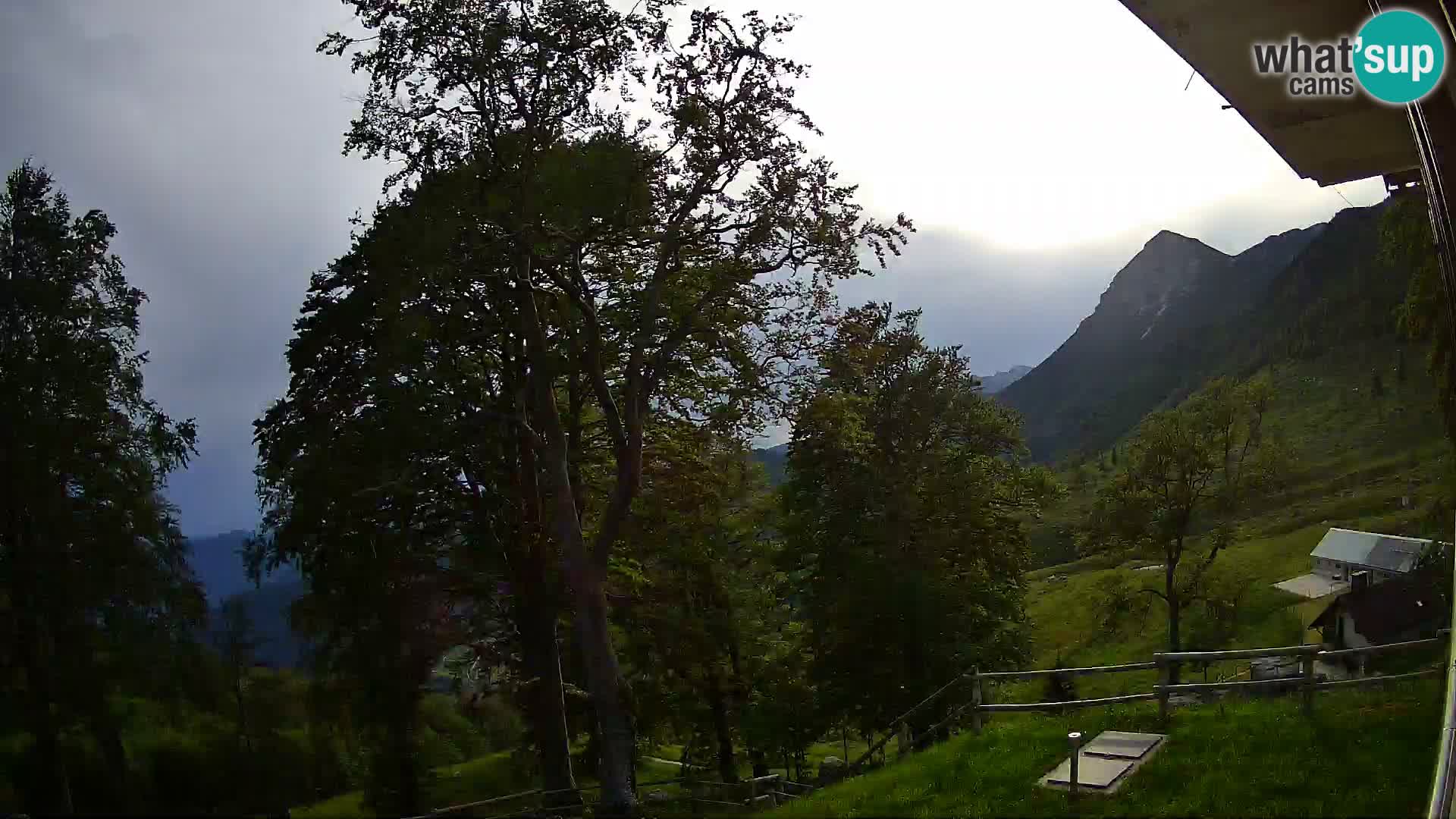 Koča na Planini Razor spletna kamera (1315) | Pogled na Tolminski Migovec