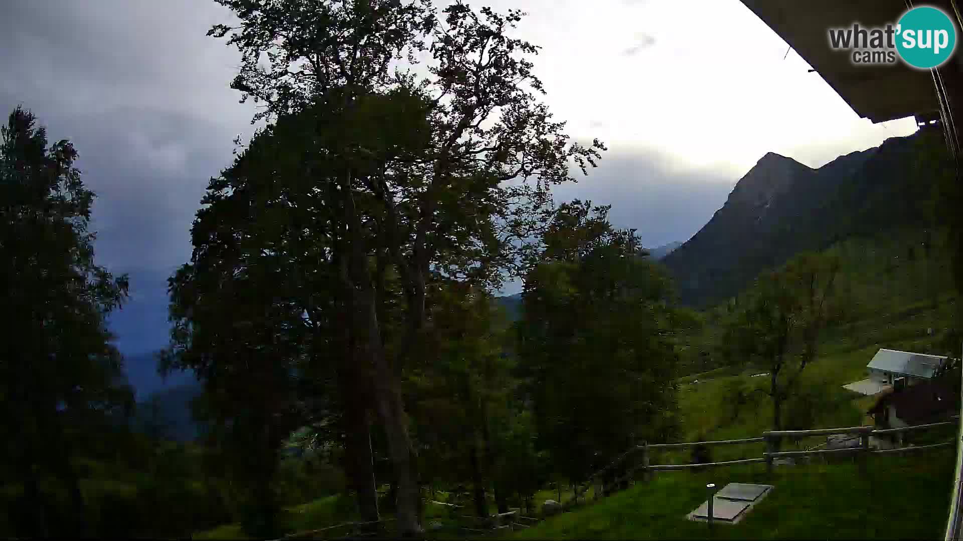 Baita di montagna Planina Razor webcam (1315) | vista su Tolminski Migovec