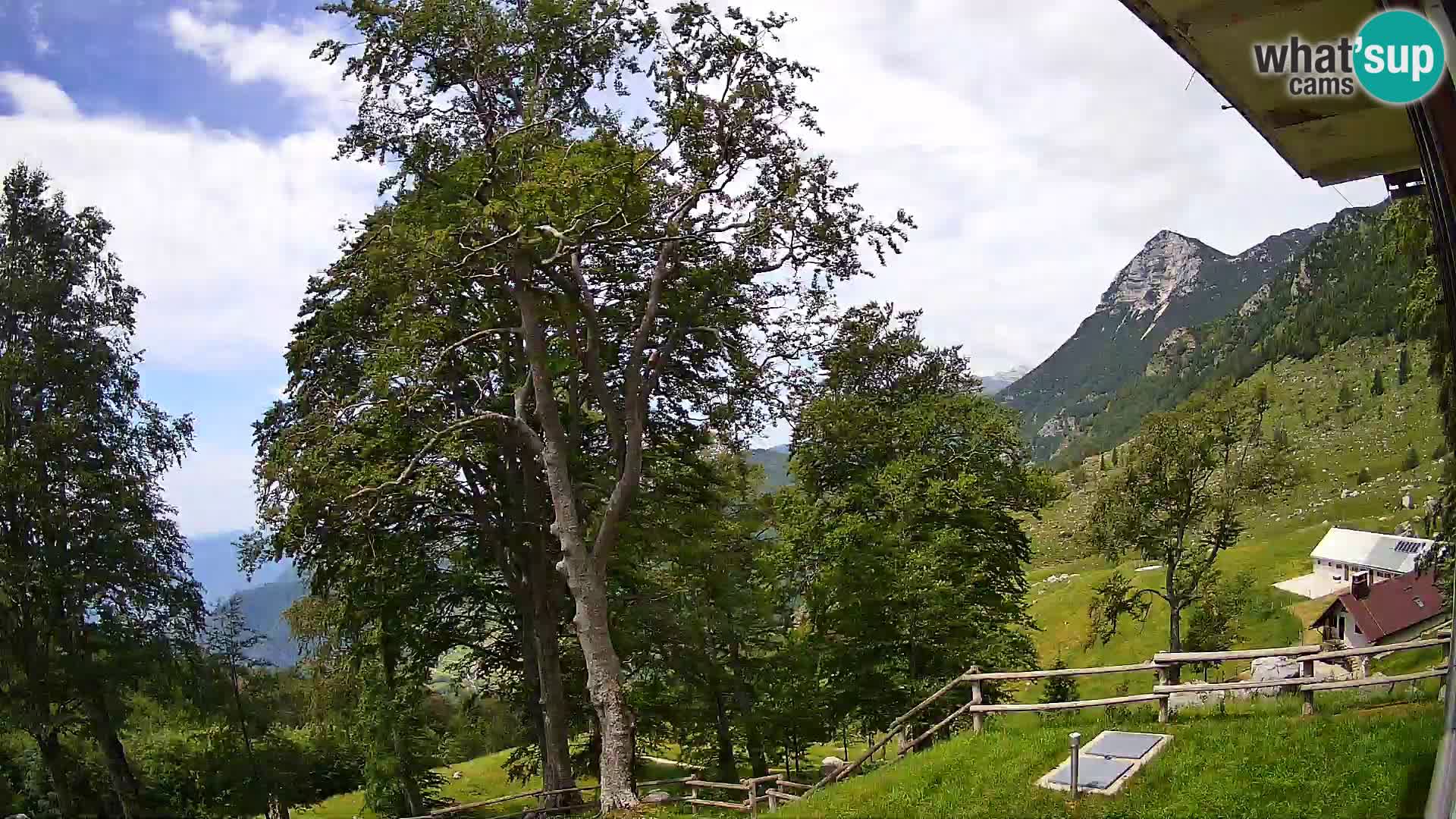 Planina Razor Mountain Hut live cam (1315) | view to Tolminski Migovec