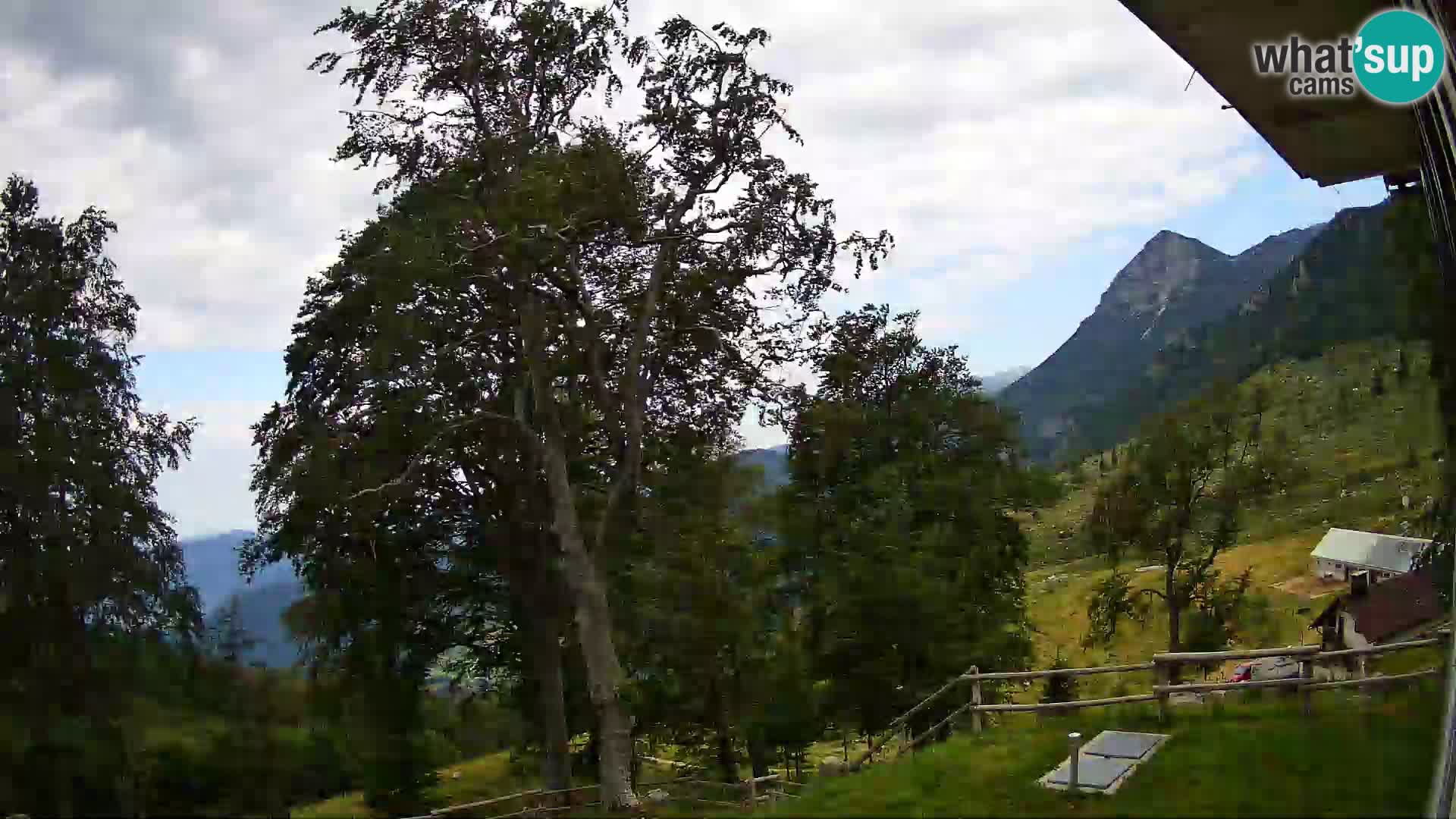Baita di montagna Planina Razor webcam (1315) | vista su Tolminski Migovec