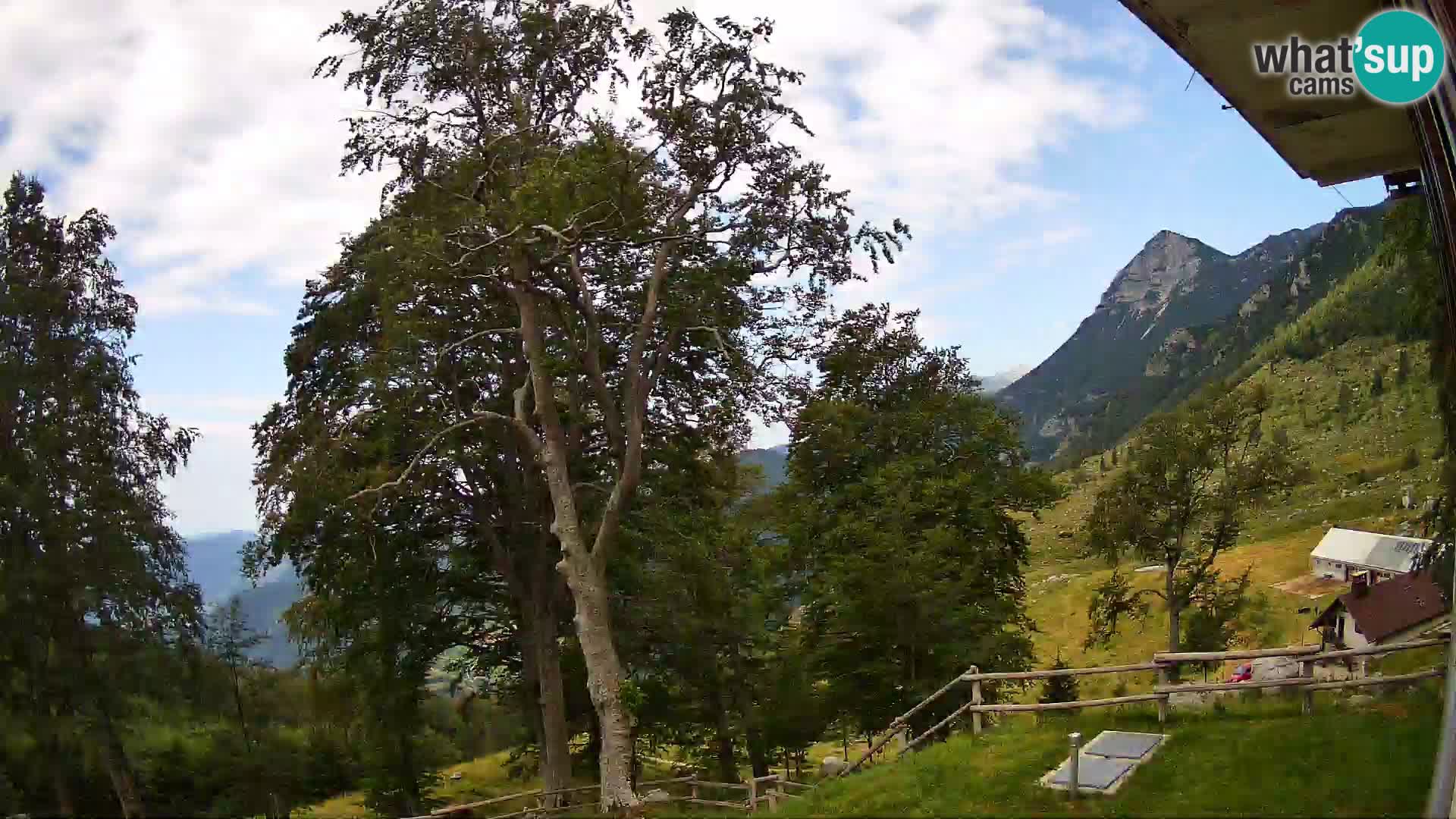 Planina Razor Mountain Hut live cam (1315) | view to Tolminski Migovec
