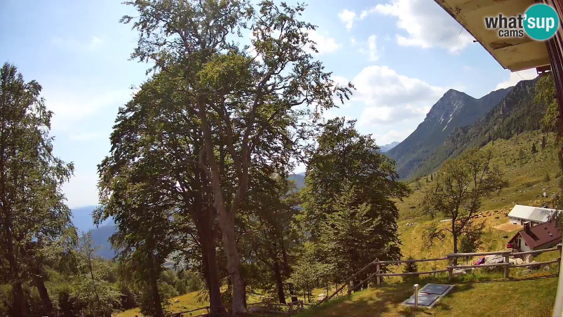 Planina Razor Mountain Hut live cam (1315) | view to Tolminski Migovec
