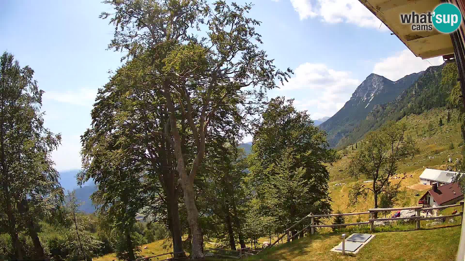 Planina Razor Mountain Hut live cam (1315) | view to Tolminski Migovec