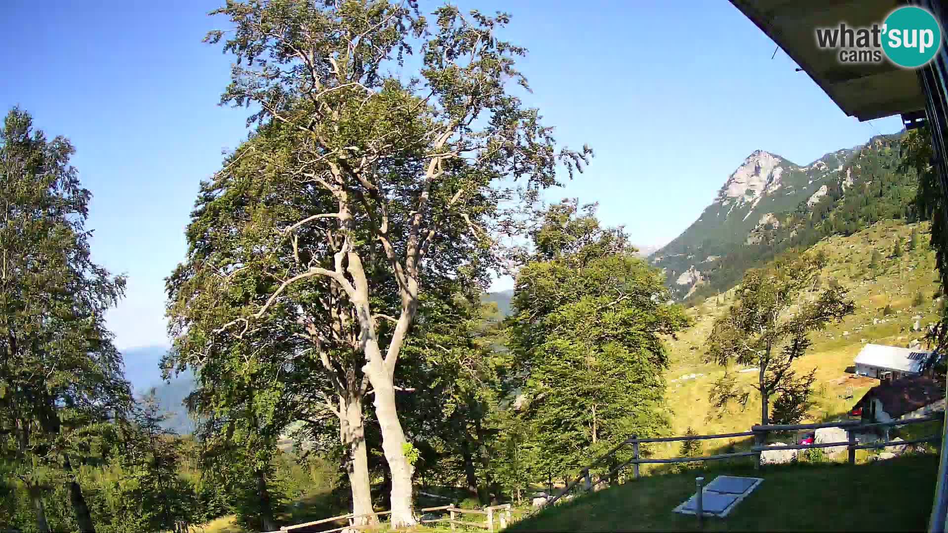 Planina Razor Mountain Hut live cam (1315) | view to Tolminski Migovec