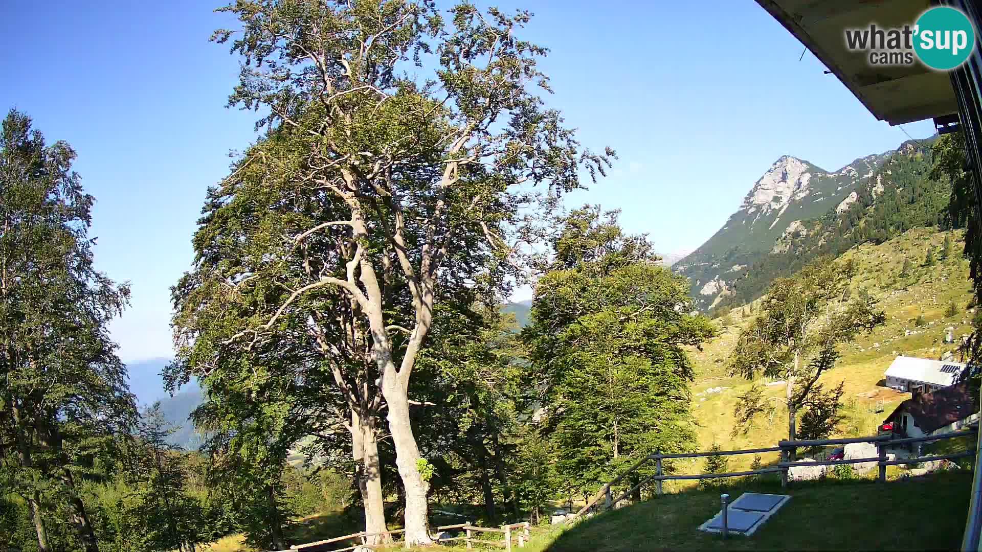 Planina Razor Mountain Hut live cam (1315) | view to Tolminski Migovec