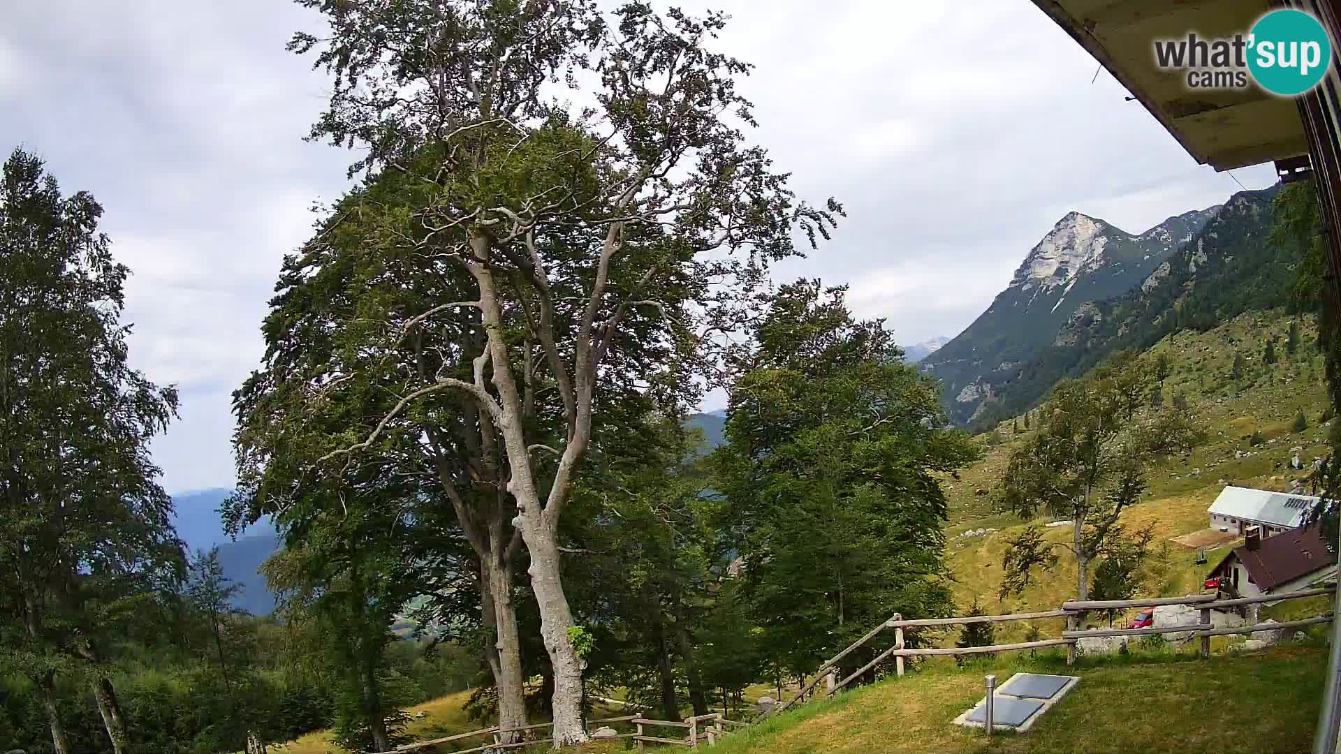 Koča na Planini Razor spletna kamera (1315) | Pogled na Tolminski Migovec