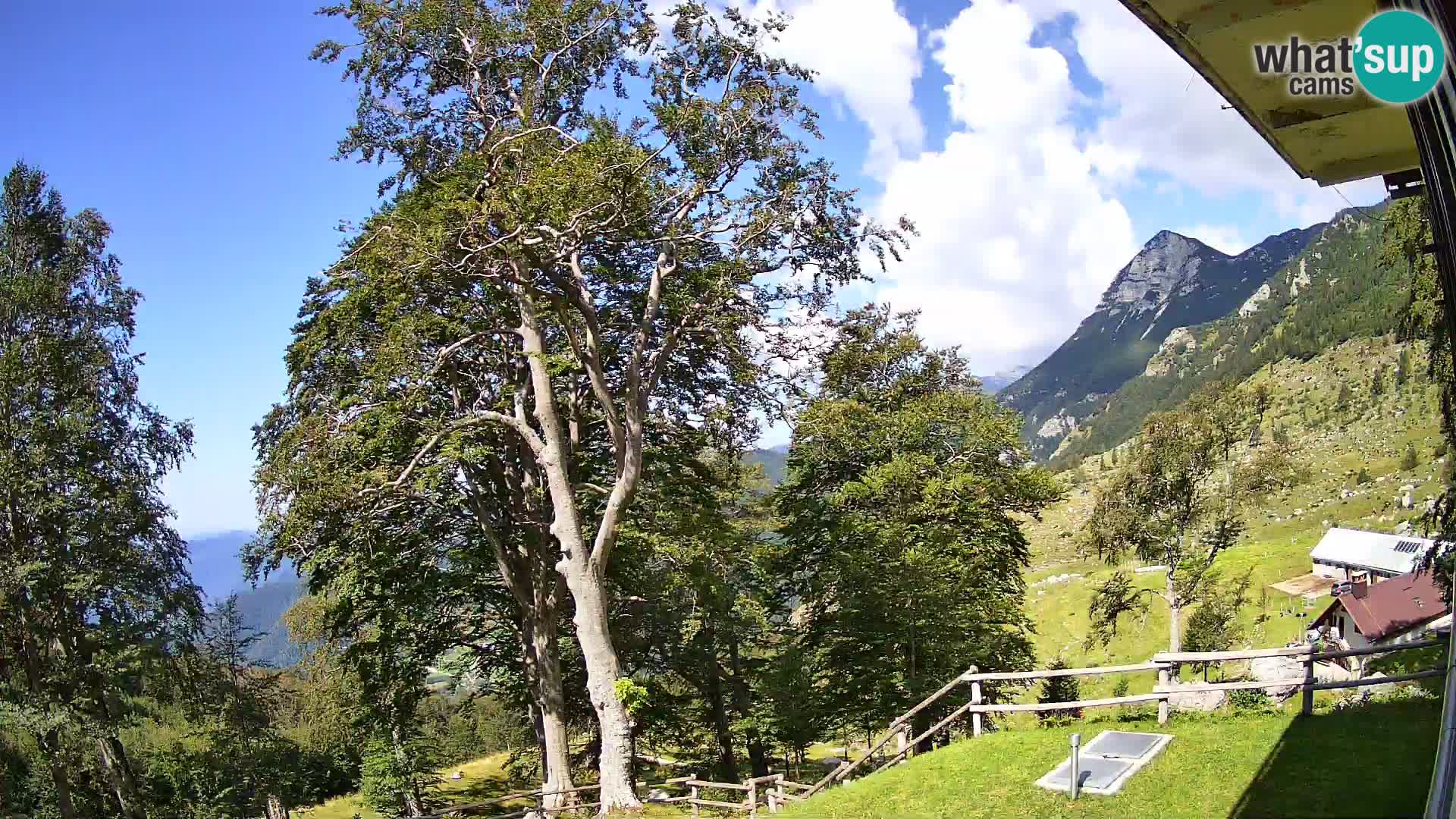 Refuge de la montagne Planina Razor caméra en direct (1315) | vue sur Tolminski Migovec