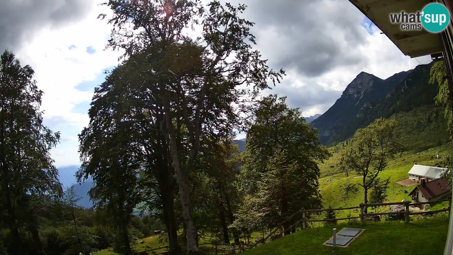 Refuge de la montagne Planina Razor caméra en direct (1315) | vue sur Tolminski Migovec
