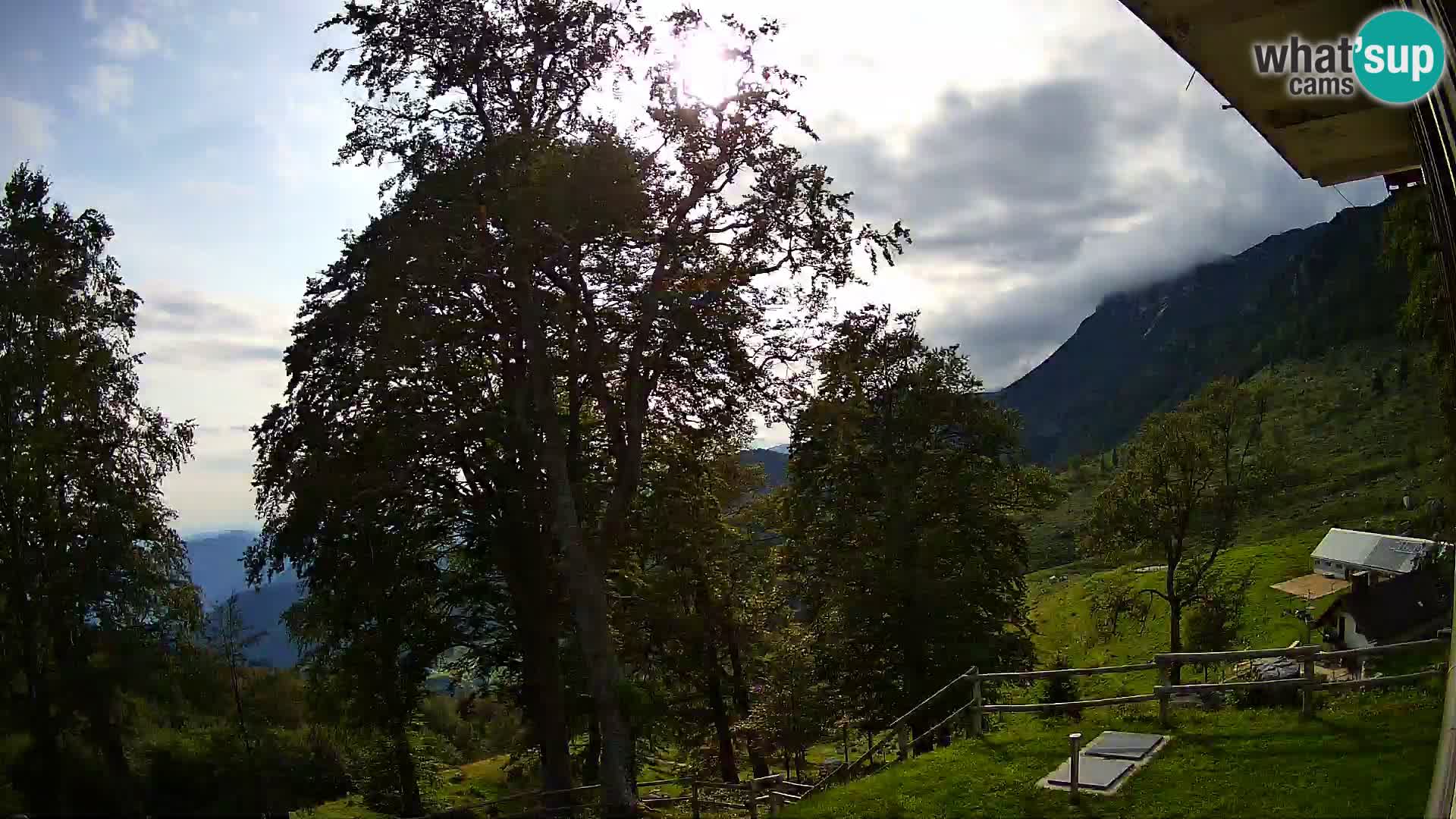 Planina Razor Mountain Hut live cam (1315) | view to Tolminski Migovec