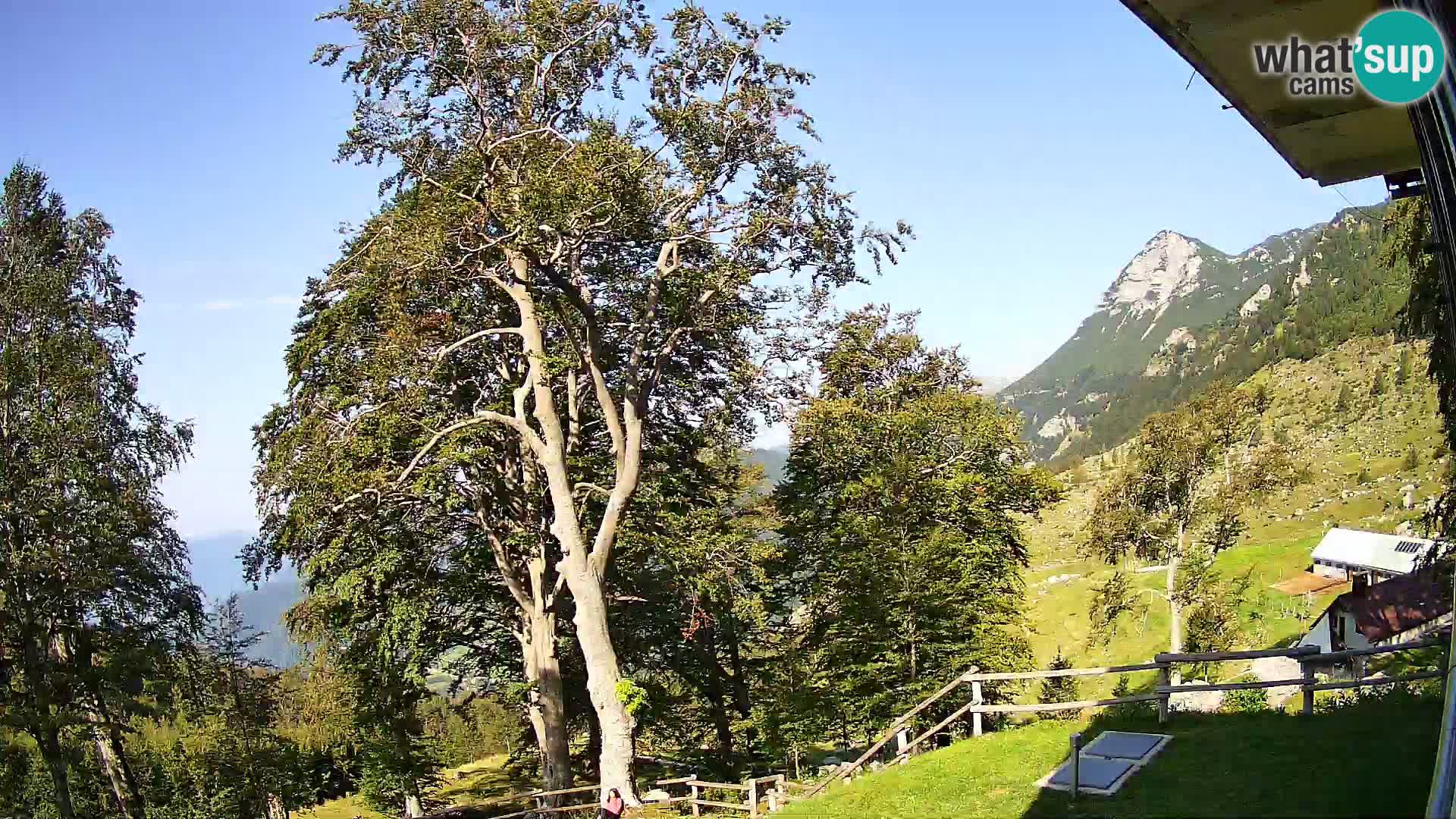 Refuge de la montagne Planina Razor caméra en direct (1315) | vue sur Tolminski Migovec
