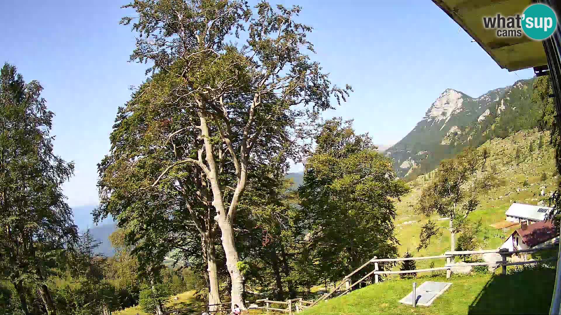 Refuge de la montagne Planina Razor caméra en direct (1315) | vue sur Tolminski Migovec