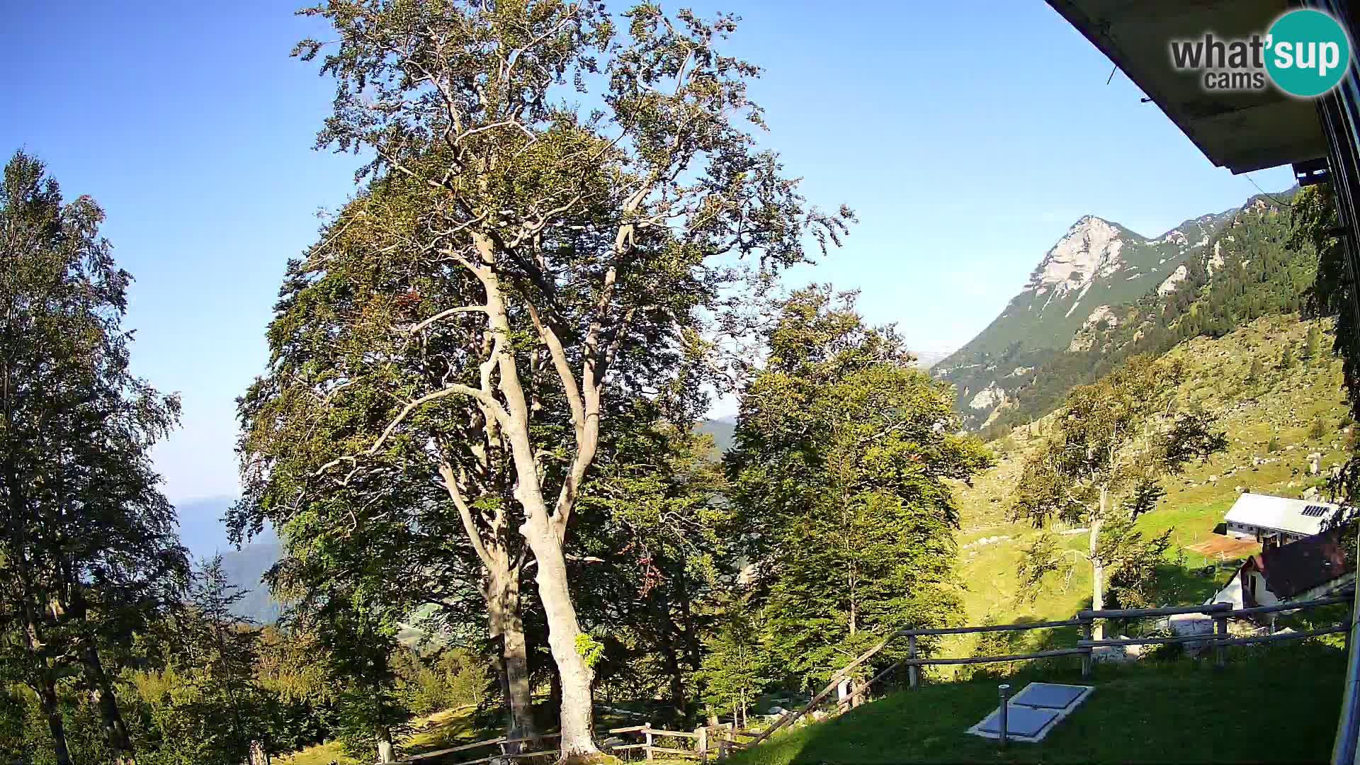 Refuge de la montagne Planina Razor caméra en direct (1315) | vue sur Tolminski Migovec