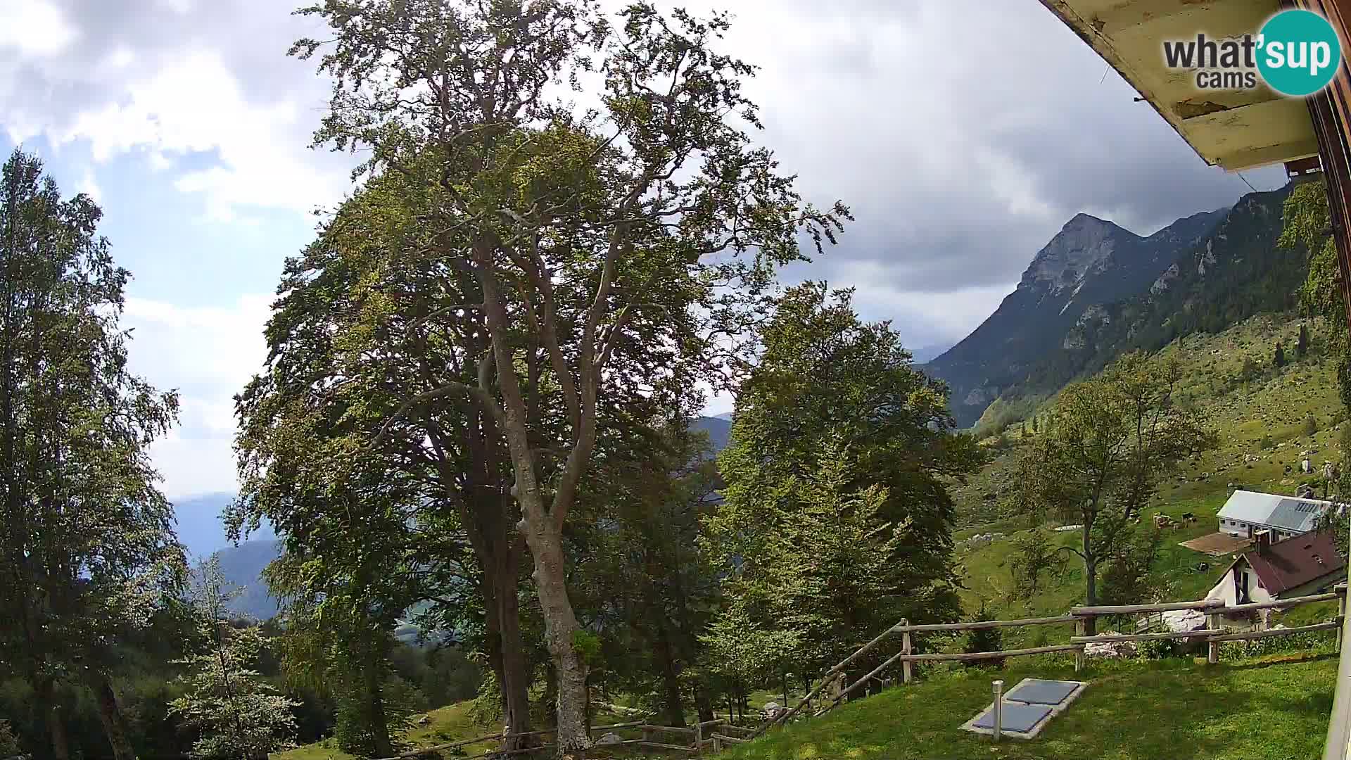Koča na Planini Razor spletna kamera (1315) | Pogled na Tolminski Migovec