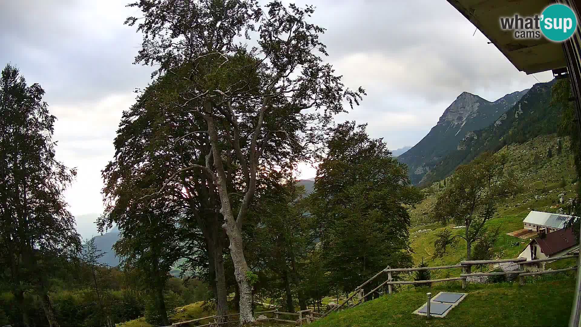Planina Razor Mountain Hut live cam (1315) | view to Tolminski Migovec