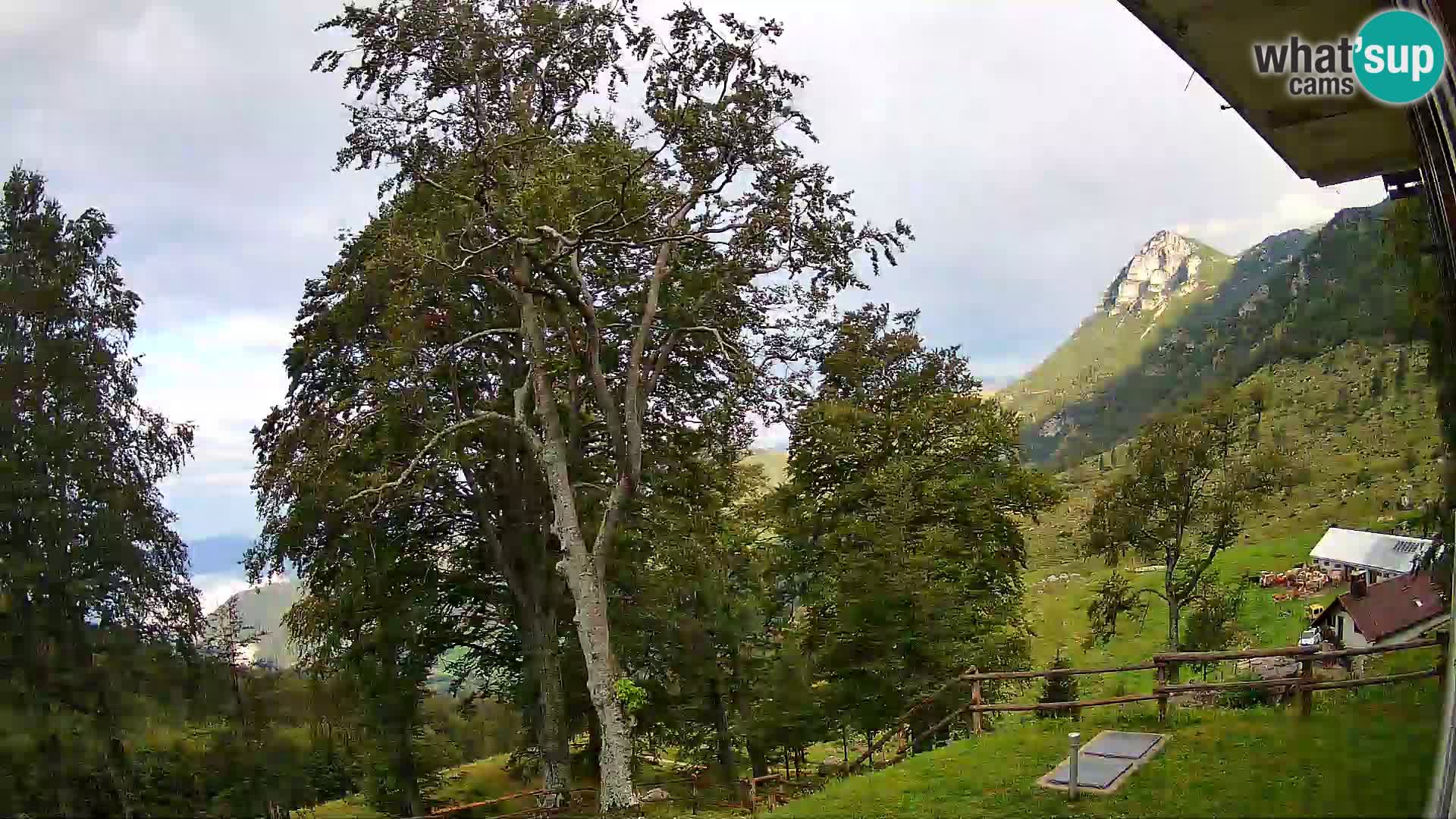Planina Razor Mountain Hut live cam (1315) | view to Tolminski Migovec