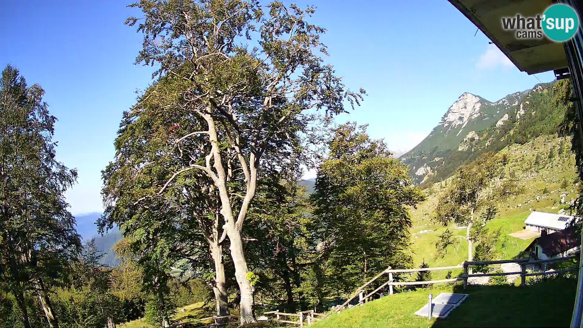 Planina Razor Mountain Hut live cam (1315) | view to Tolminski Migovec