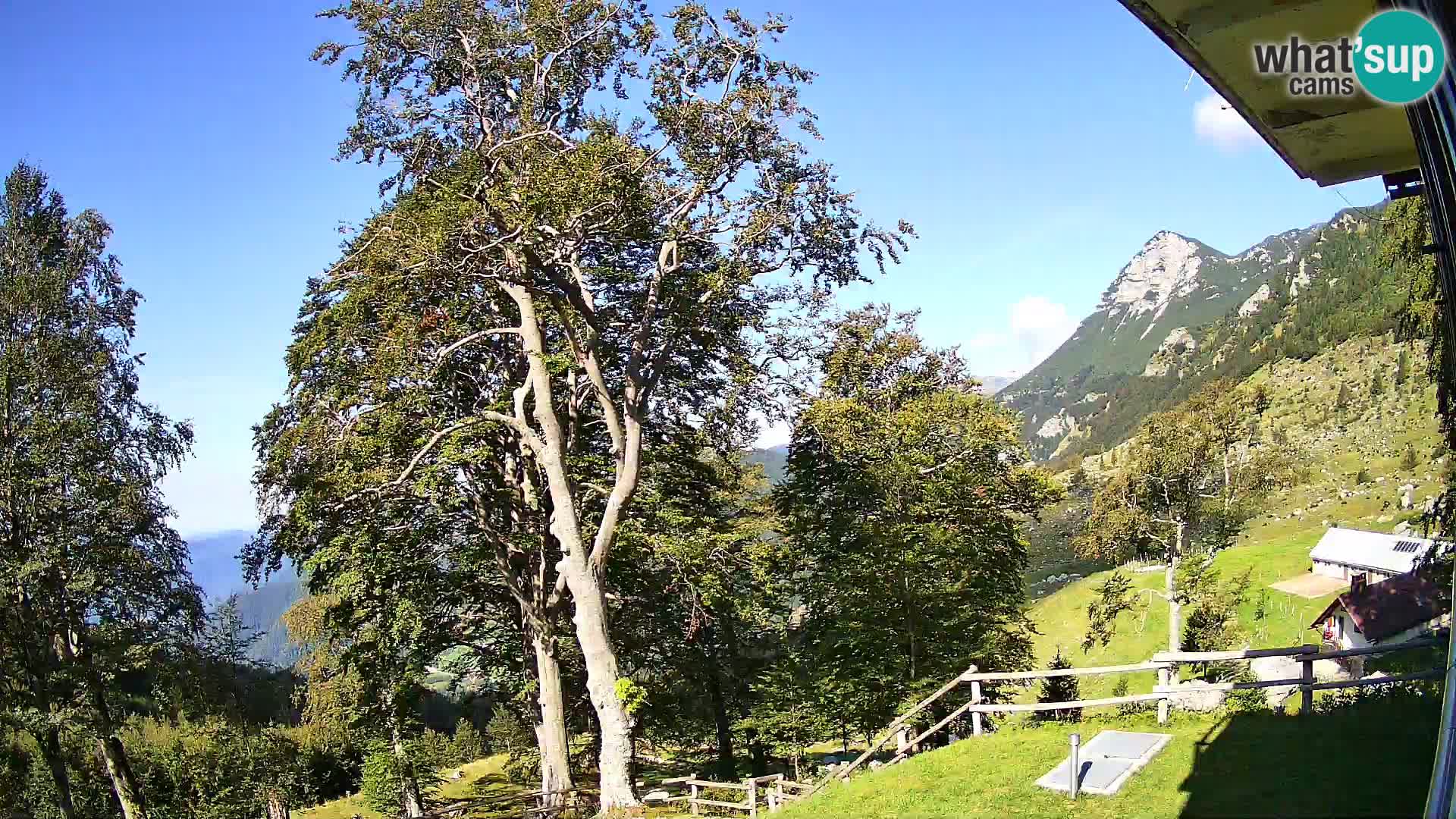 Planina Razor Mountain Hut live cam (1315) | view to Tolminski Migovec
