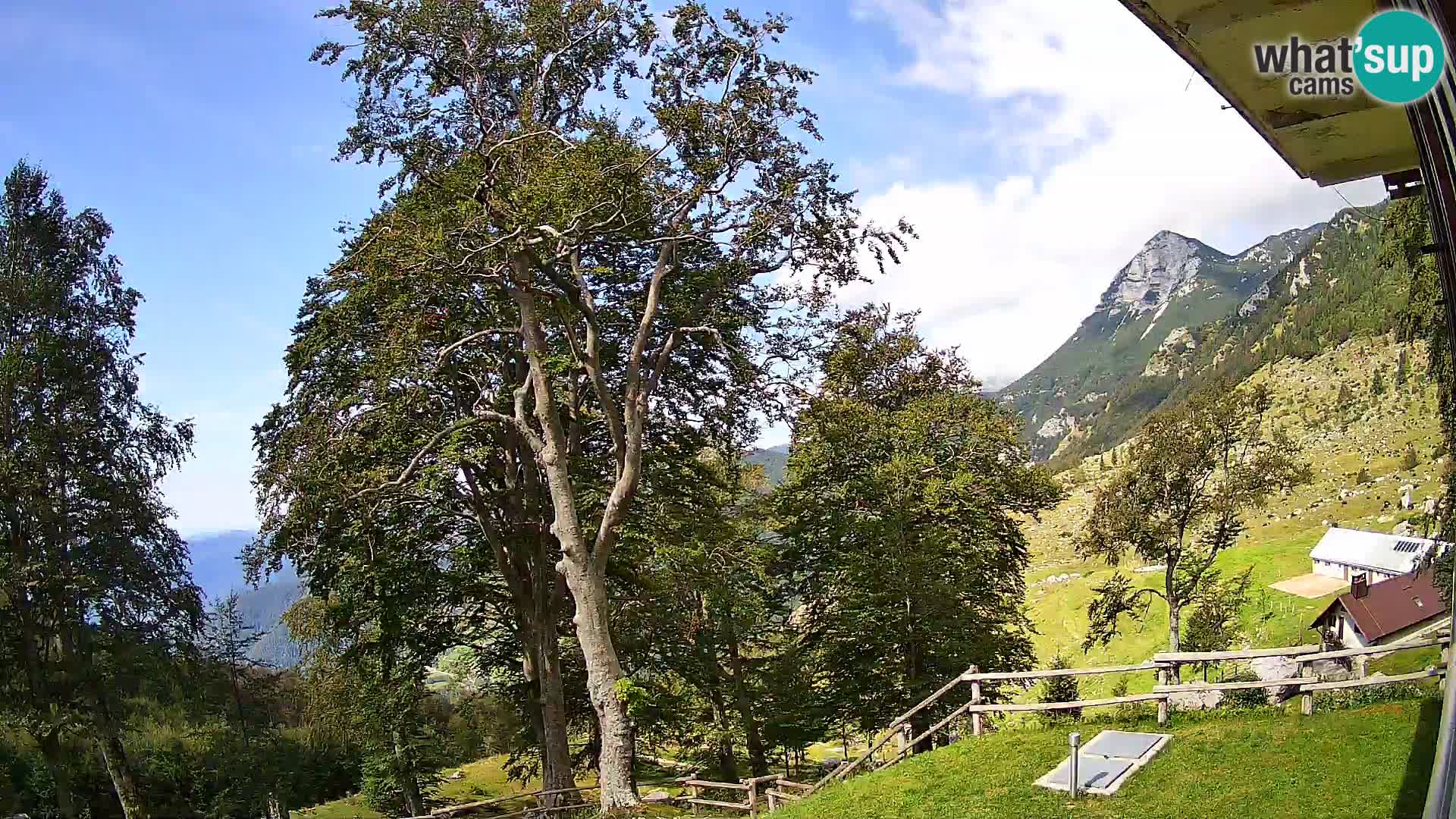 Planina Razor Mountain Hut live cam (1315) | view to Tolminski Migovec