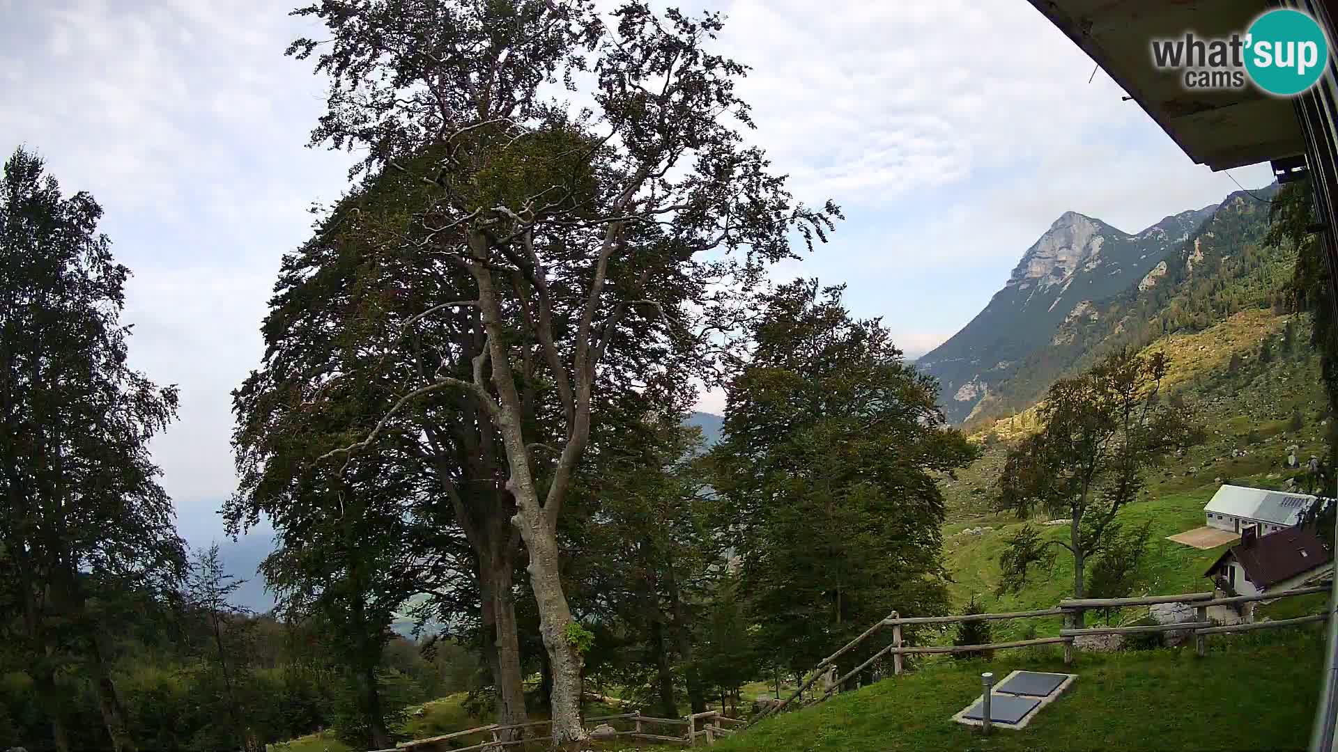 Planina Razor Mountain Hut live cam (1315) | view to Tolminski Migovec