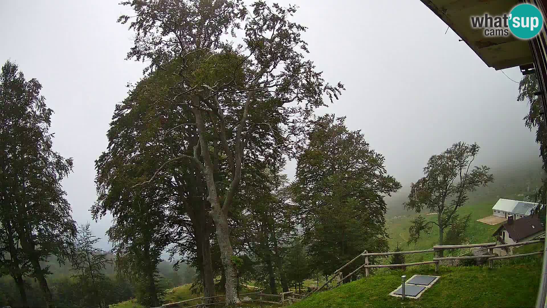 Cámara en vivo de la cabaña de montaña Planina Razor (1315) | vista hacia Tolminski Migovec