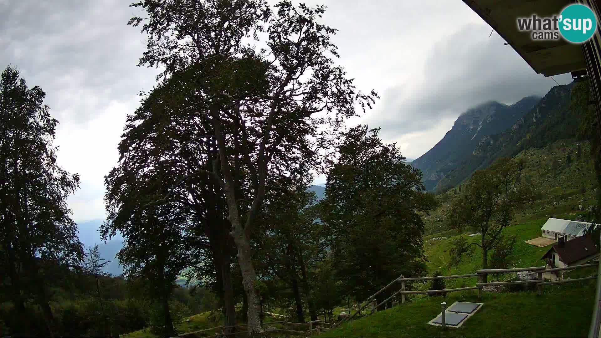 Refuge de la montagne Planina Razor caméra en direct (1315) | vue sur Tolminski Migovec