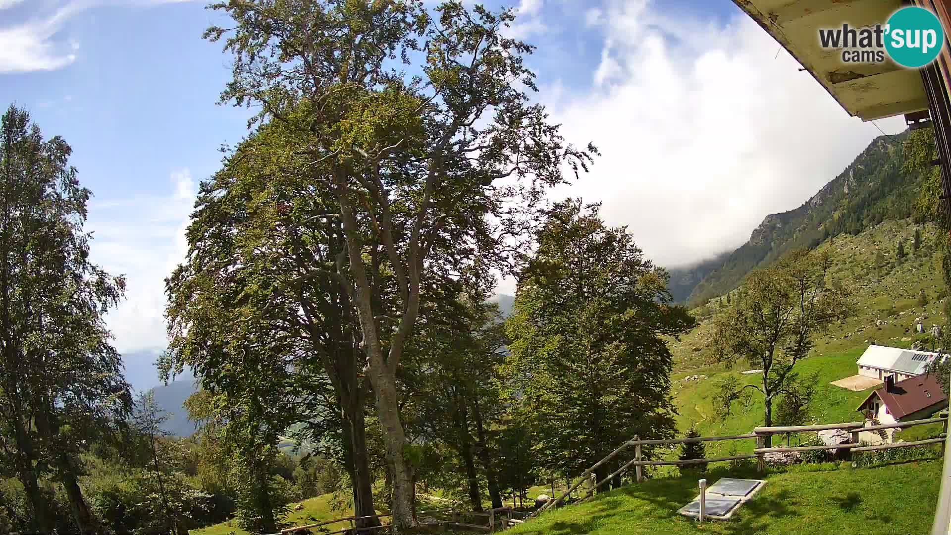 Refuge de la montagne Planina Razor caméra en direct (1315) | vue sur Tolminski Migovec