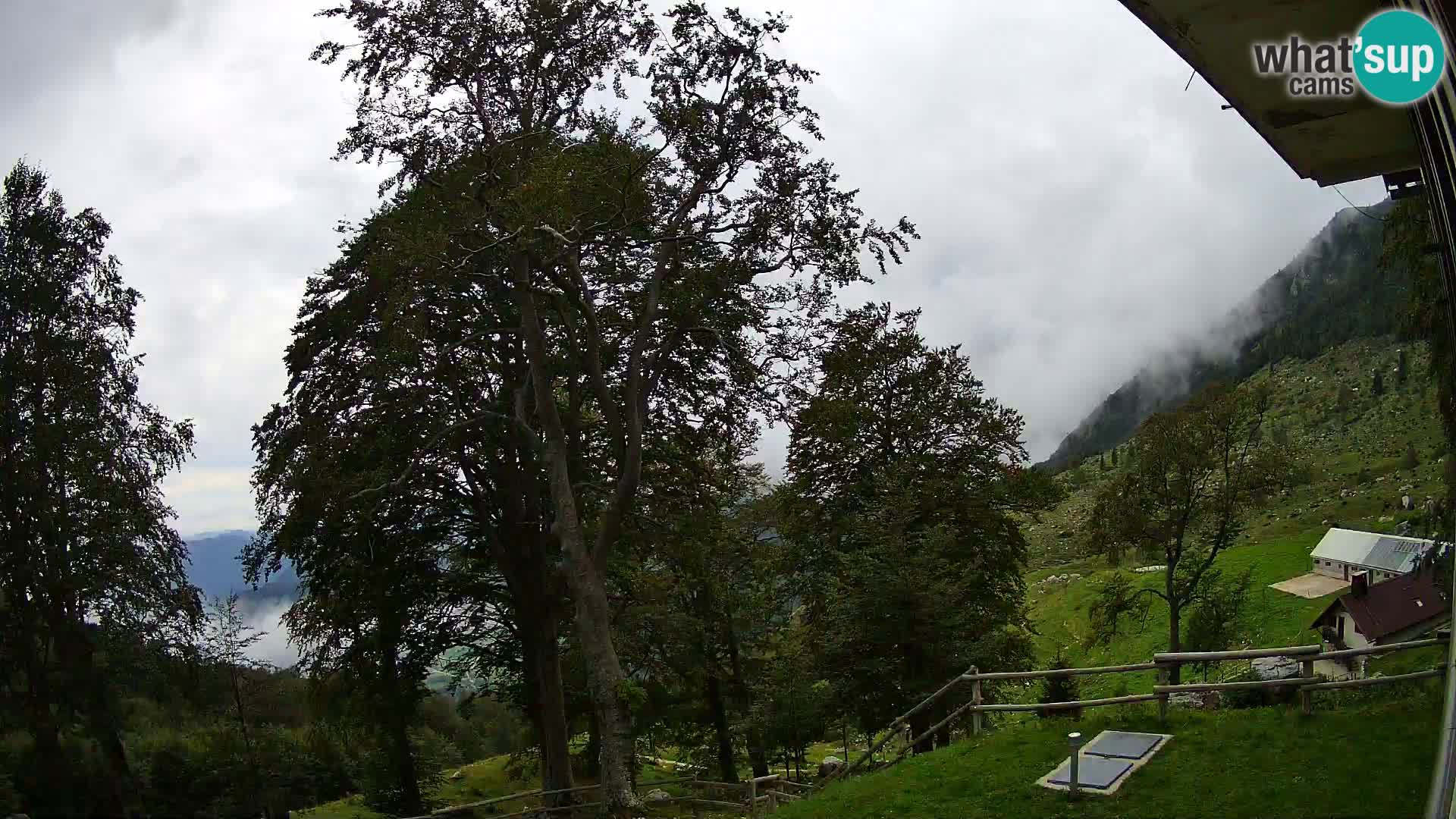 Planina Razor Mountain Hut live cam (1315) | view to Tolminski Migovec