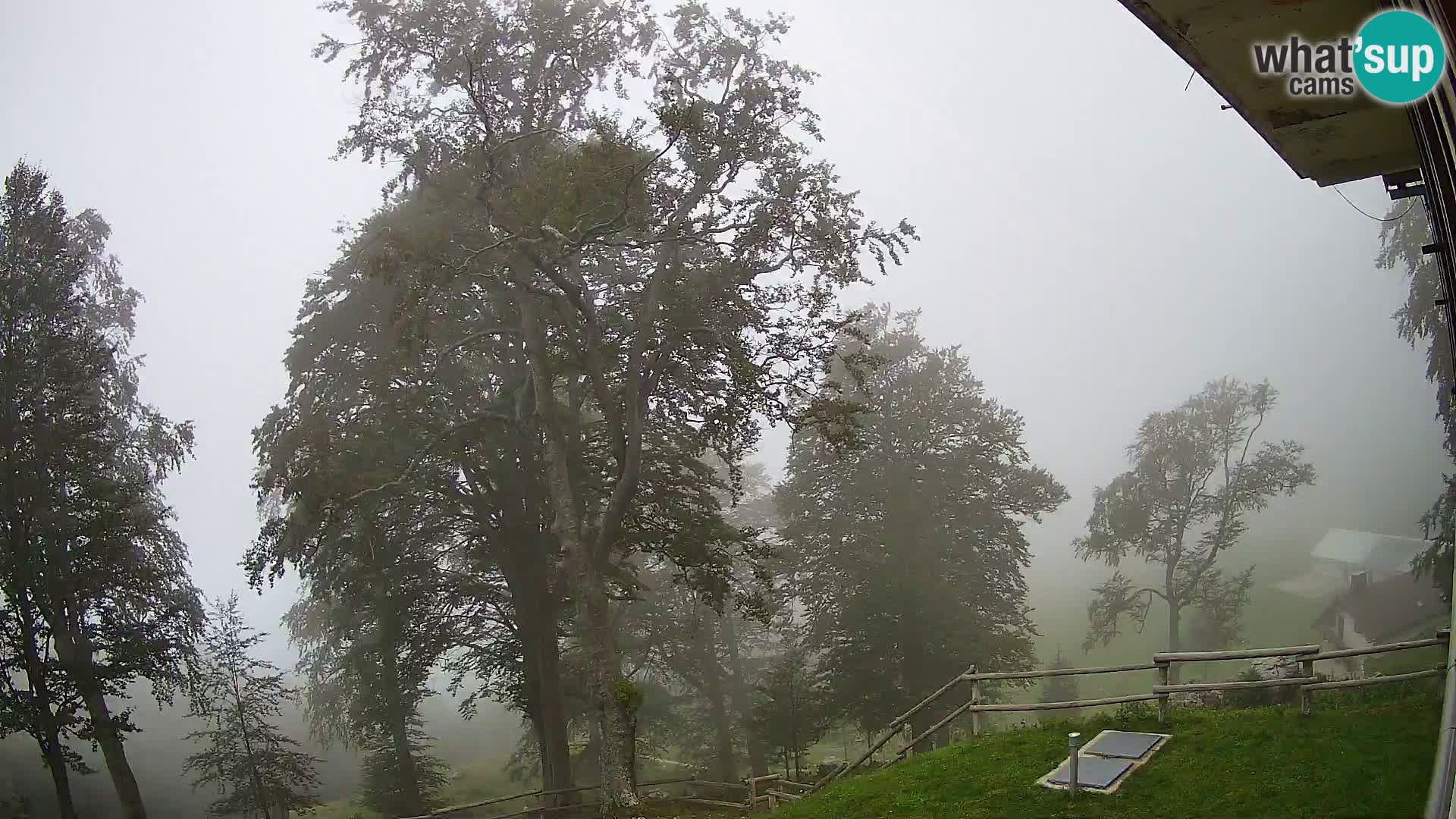 Cámara en vivo de la cabaña de montaña Planina Razor (1315) | vista hacia Tolminski Migovec