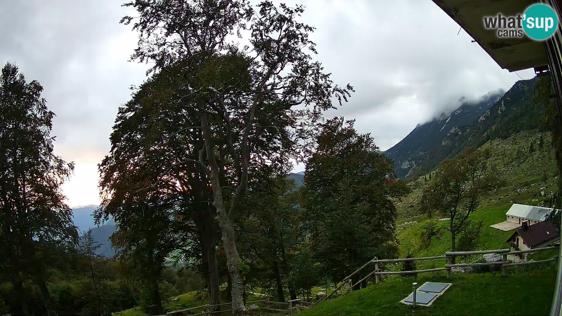 Baita di montagna Planina Razor webcam (1315) | vista su Tolminski Migovec