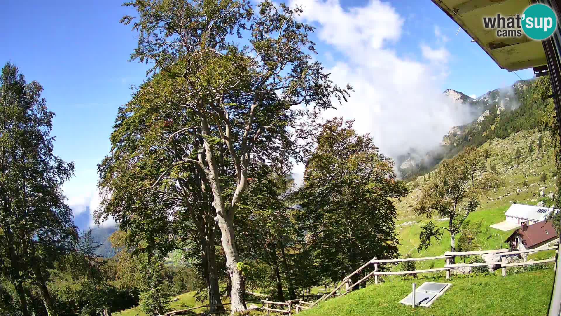 Refuge de la montagne Planina Razor caméra en direct (1315) | vue sur Tolminski Migovec