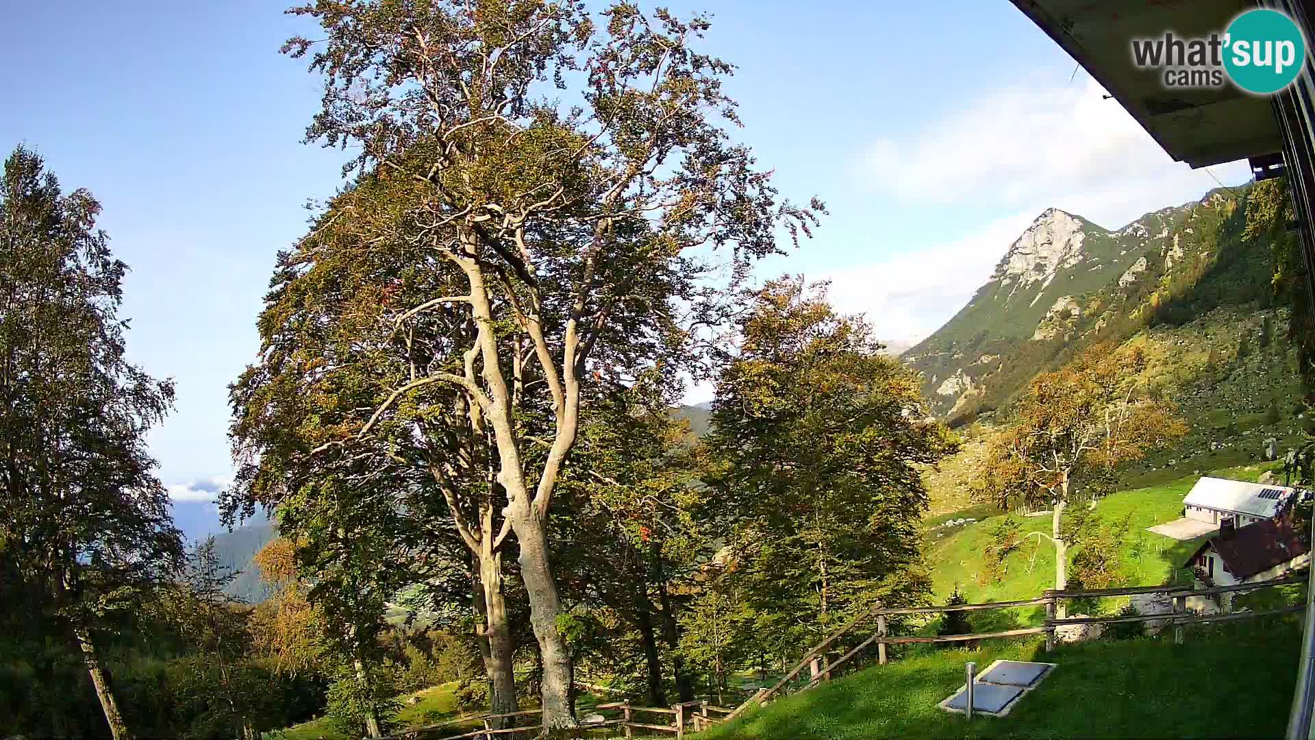Planina Razor Mountain Hut live cam (1315) | view to Tolminski Migovec