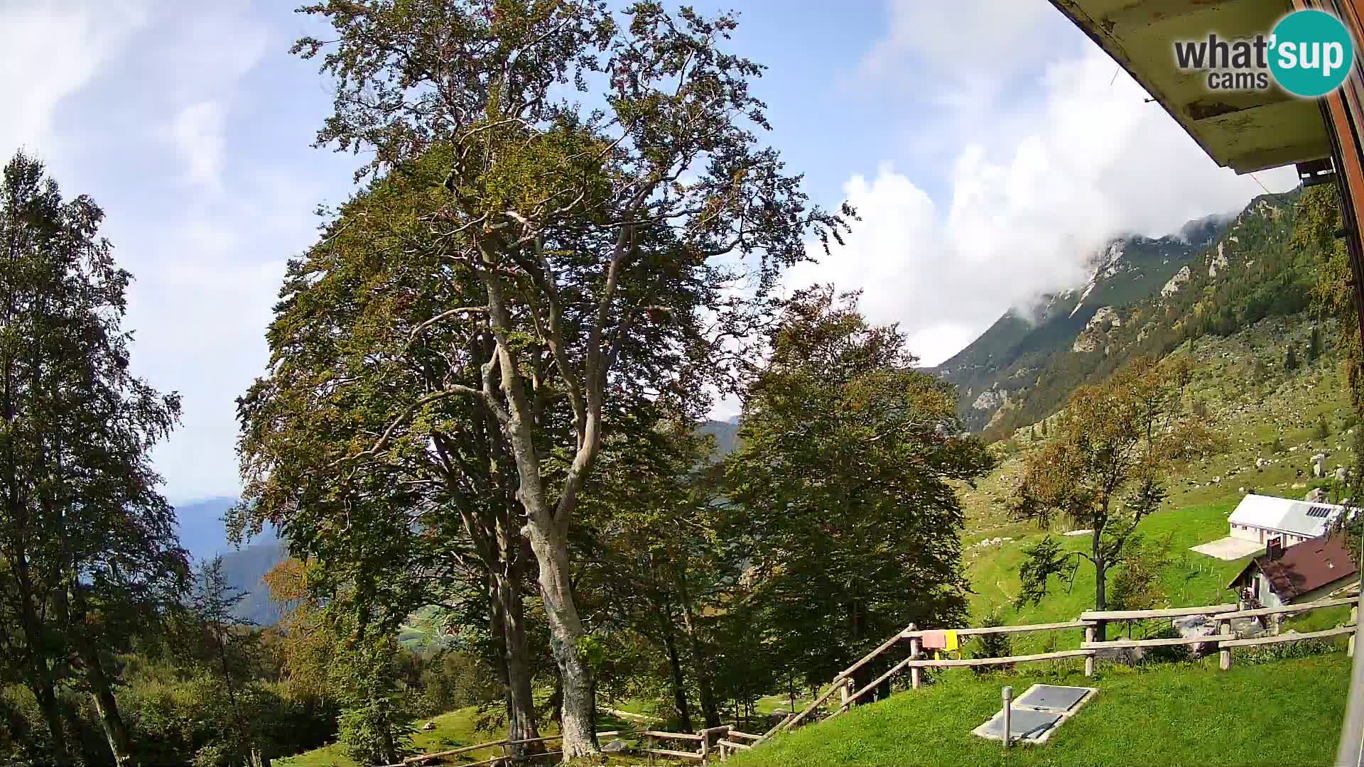 Planina Razor Mountain Hut live cam (1315) | view to Tolminski Migovec