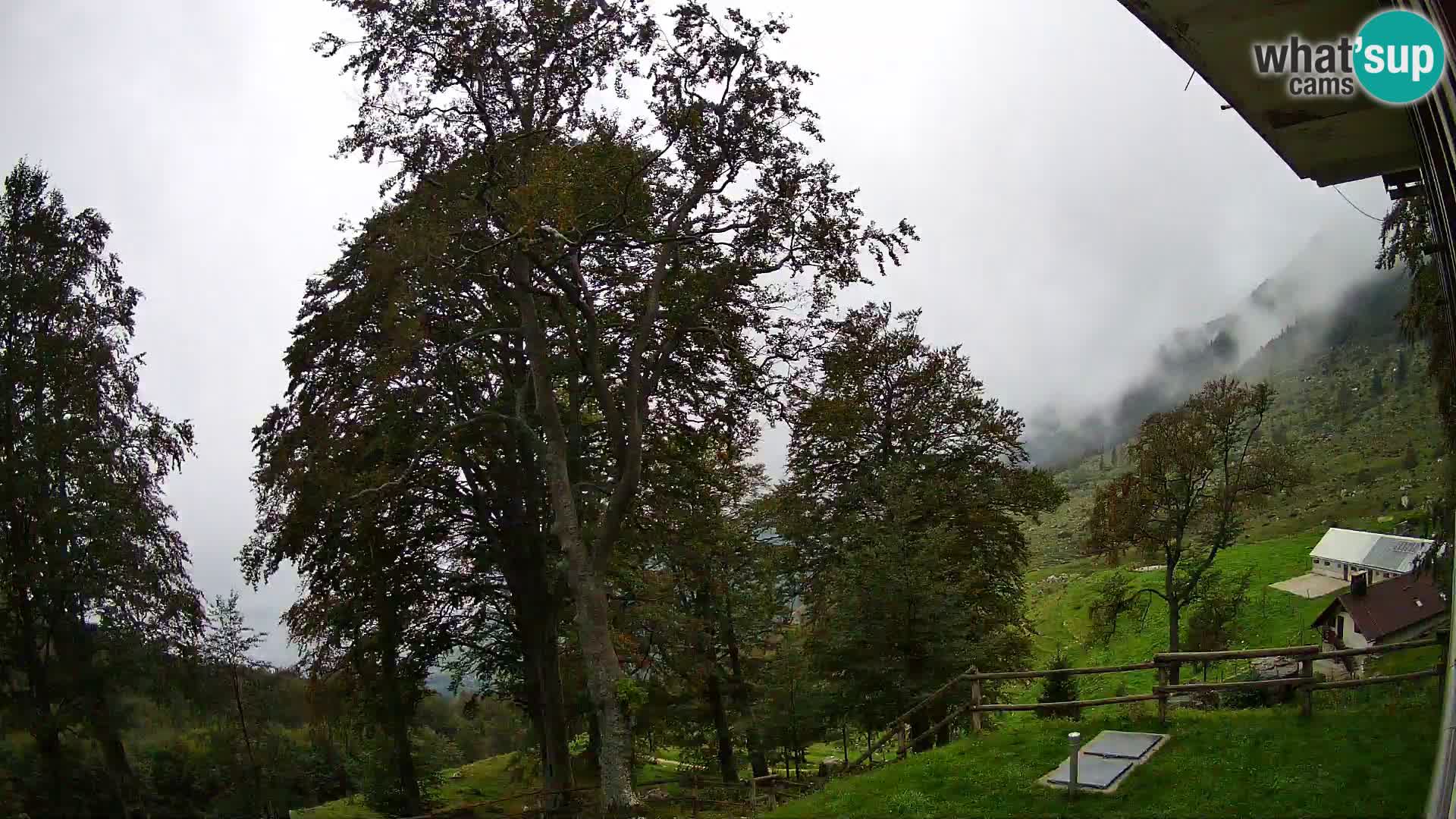 Cámara en vivo de la cabaña de montaña Planina Razor (1315) | vista hacia Tolminski Migovec