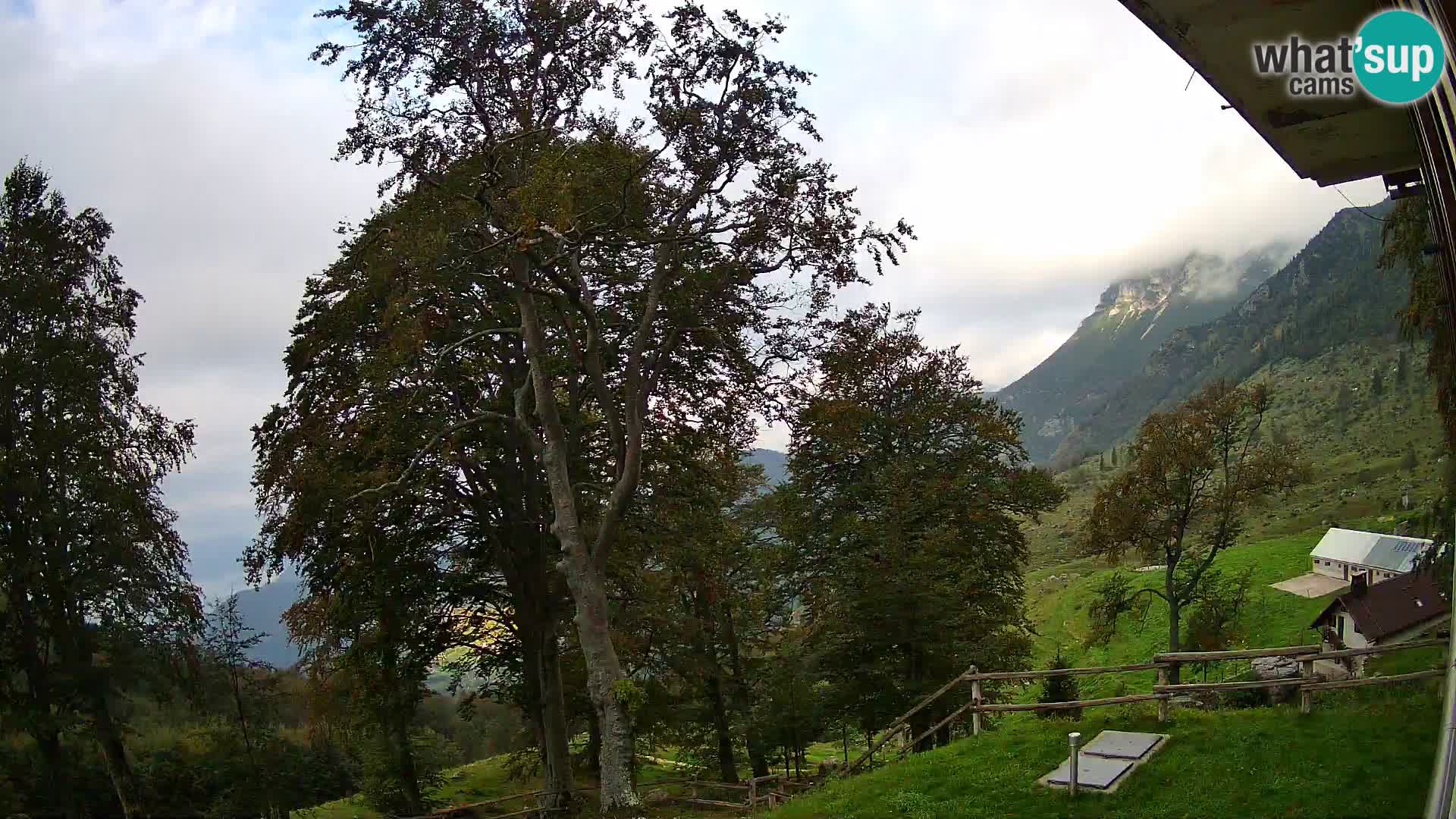 Planina Razor Mountain Hut live cam (1315) | view to Tolminski Migovec