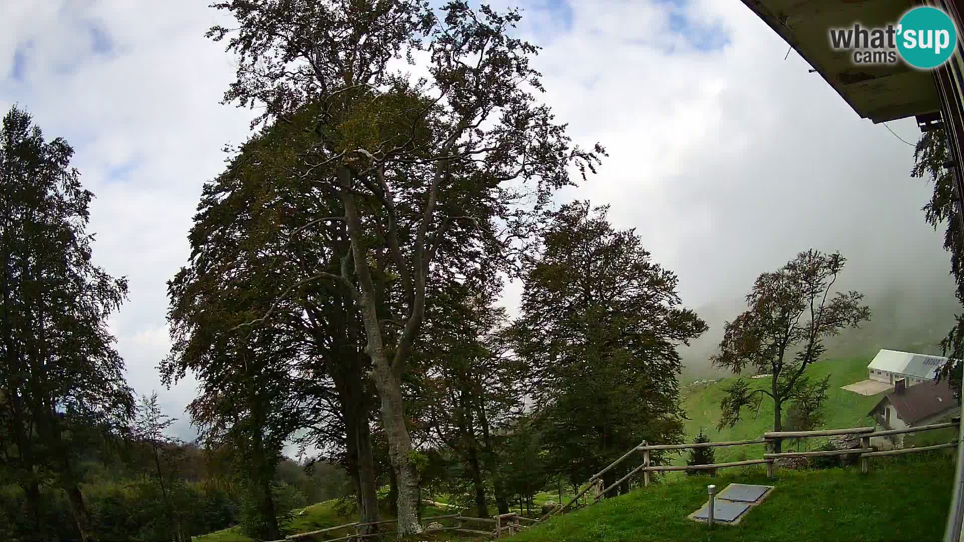 Baita di montagna Planina Razor webcam (1315) | vista su Tolminski Migovec