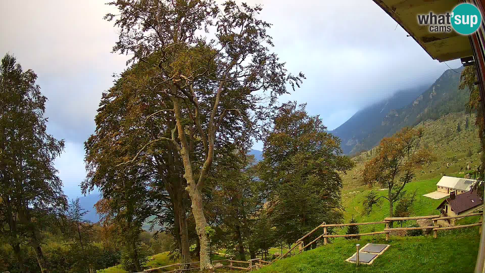 Planina Razor Mountain Hut live cam (1315) | view to Tolminski Migovec