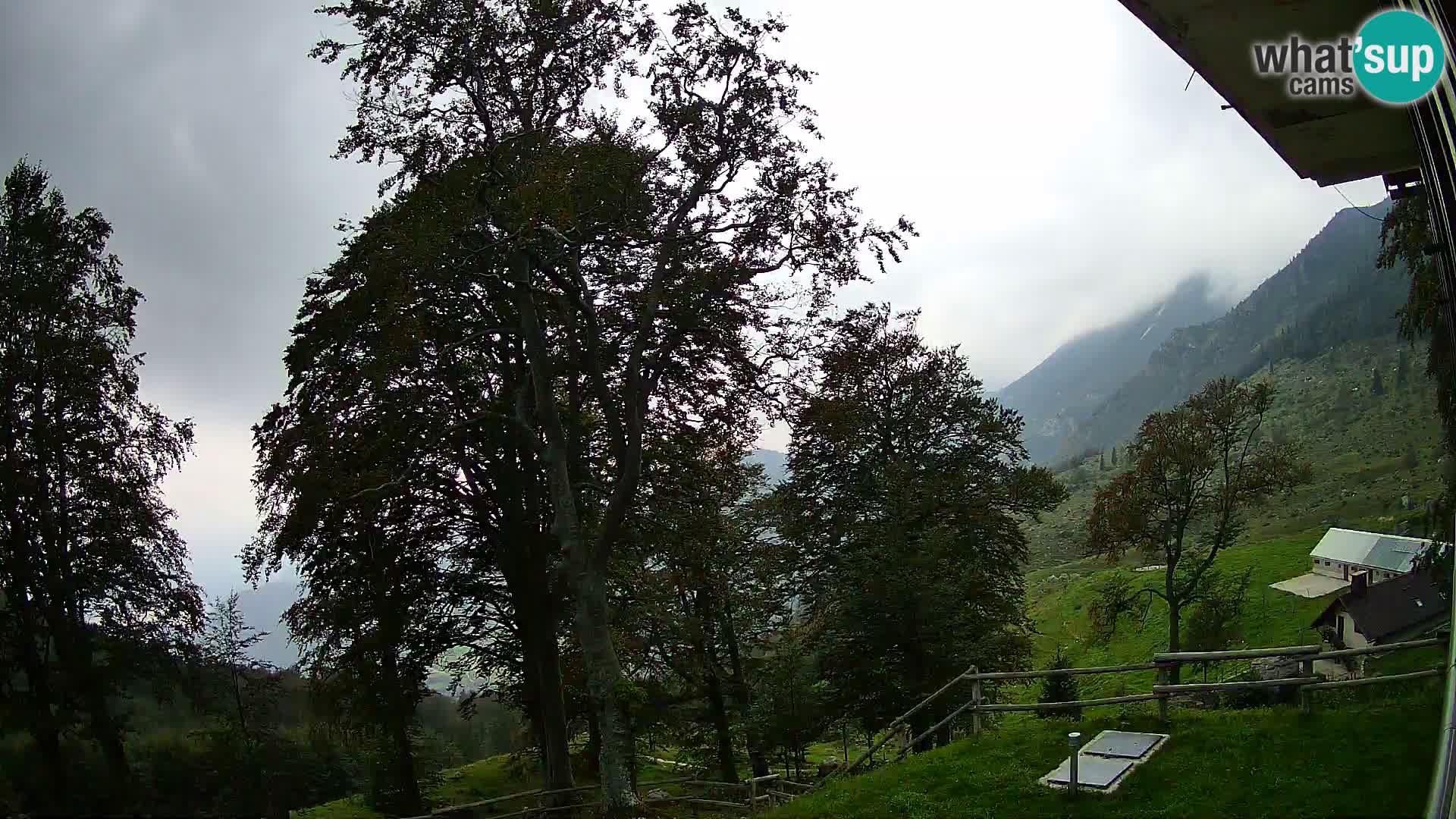 Planina Razor Mountain Hut live cam (1315) | view to Tolminski Migovec