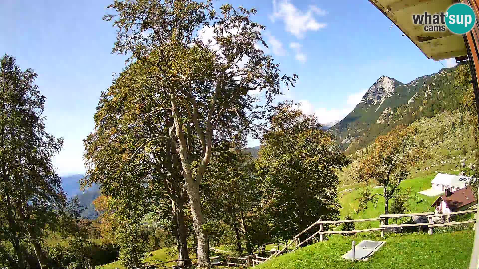 Refuge de la montagne Planina Razor caméra en direct (1315) | vue sur Tolminski Migovec