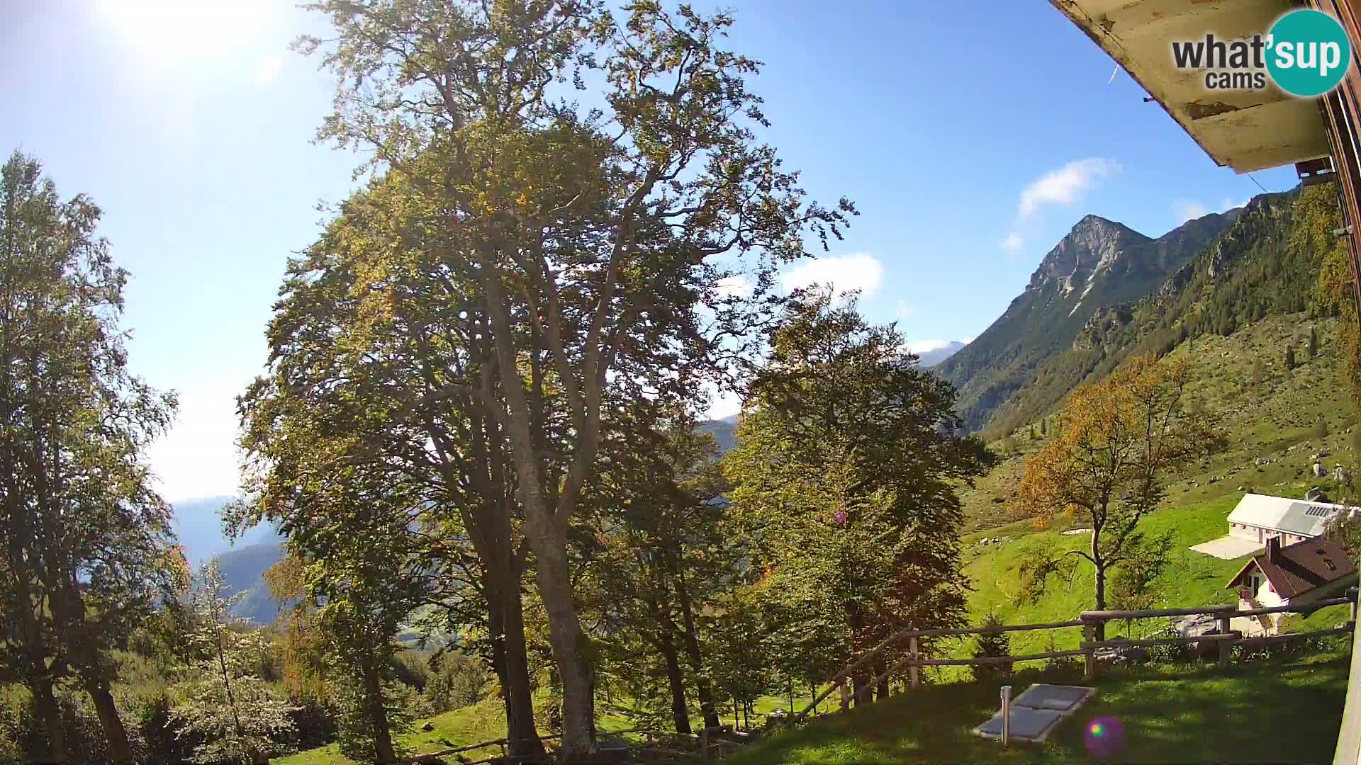Baita di montagna Planina Razor webcam (1315) | vista su Tolminski Migovec