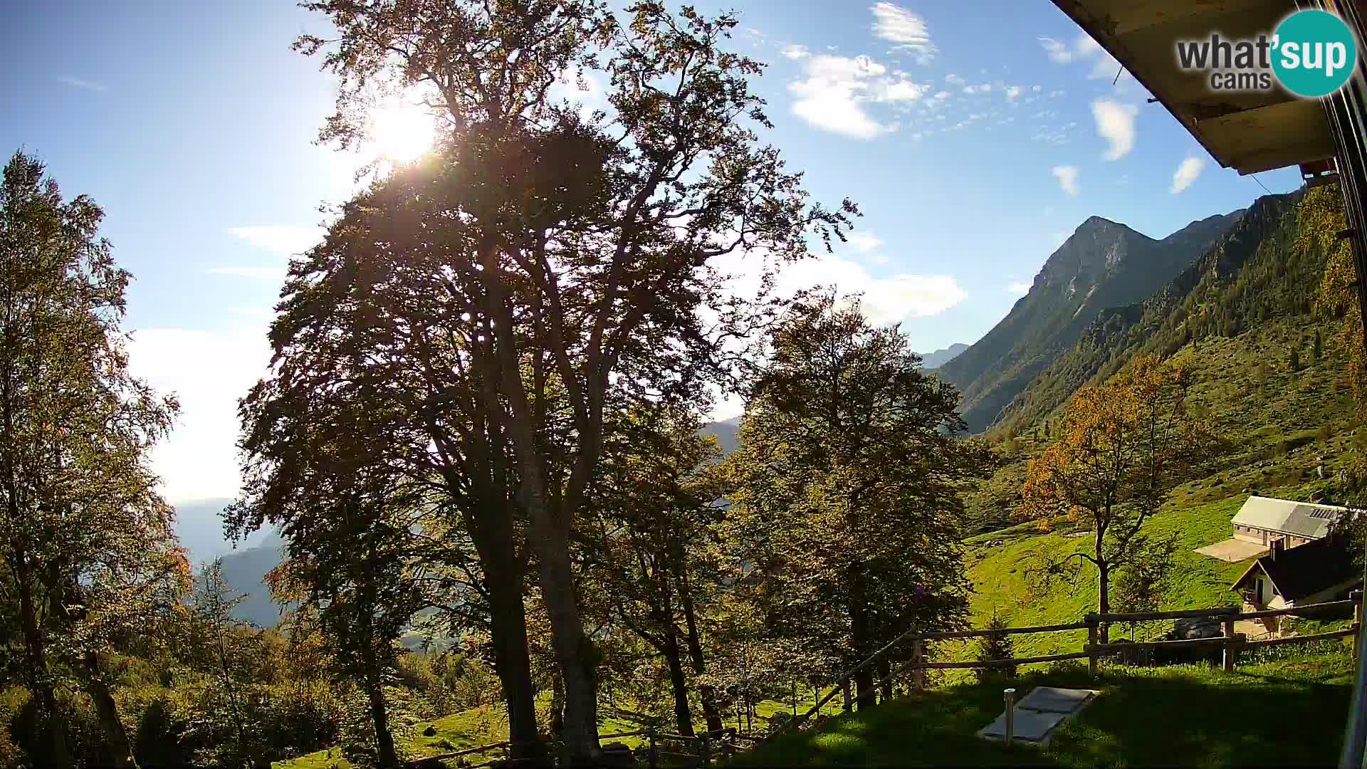 Planina Razor Mountain Hut live cam (1315) | view to Tolminski Migovec