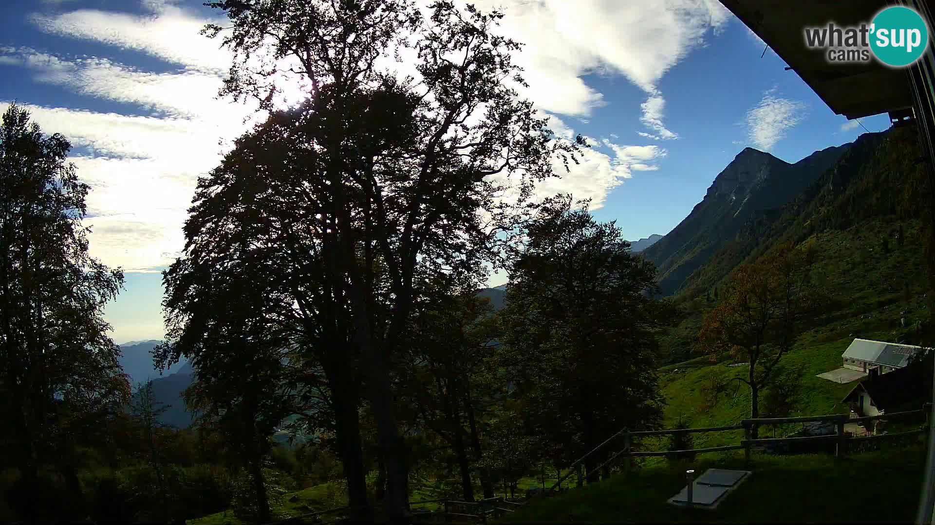 Planina Razor Mountain Hut live cam (1315) | view to Tolminski Migovec