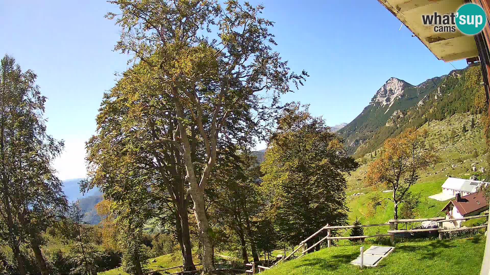Planina Razor Mountain Hut live cam (1315) | view to Tolminski Migovec